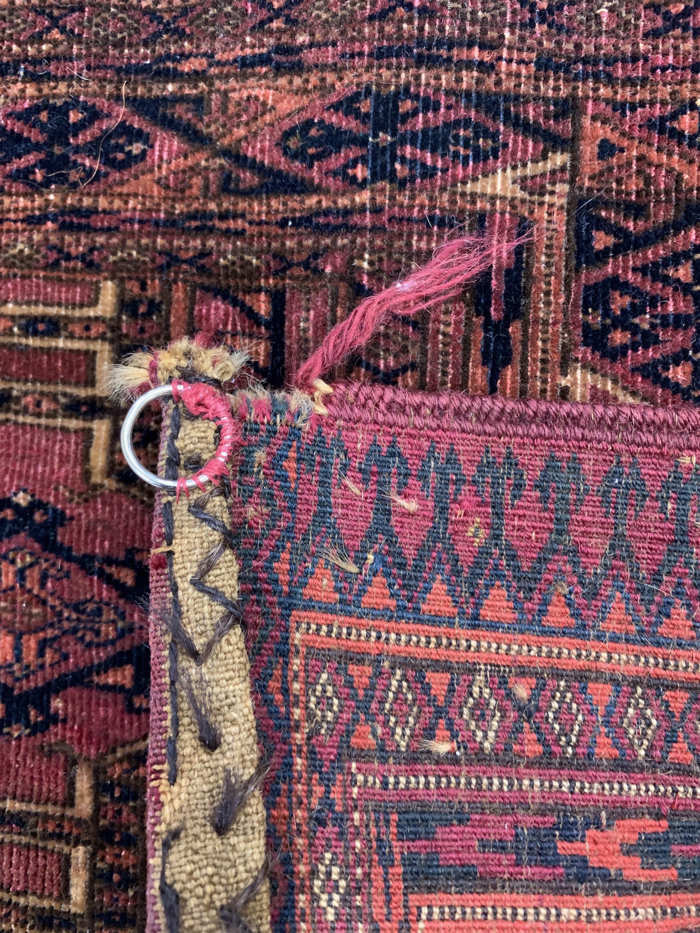 Detail c: 3 Lots antiker Torba, Turkmenistan, 19.Jhd,Wolle auf Wolle, ca. 117 x 37 cm, eine mit Mottenfra?, EHZ: 2