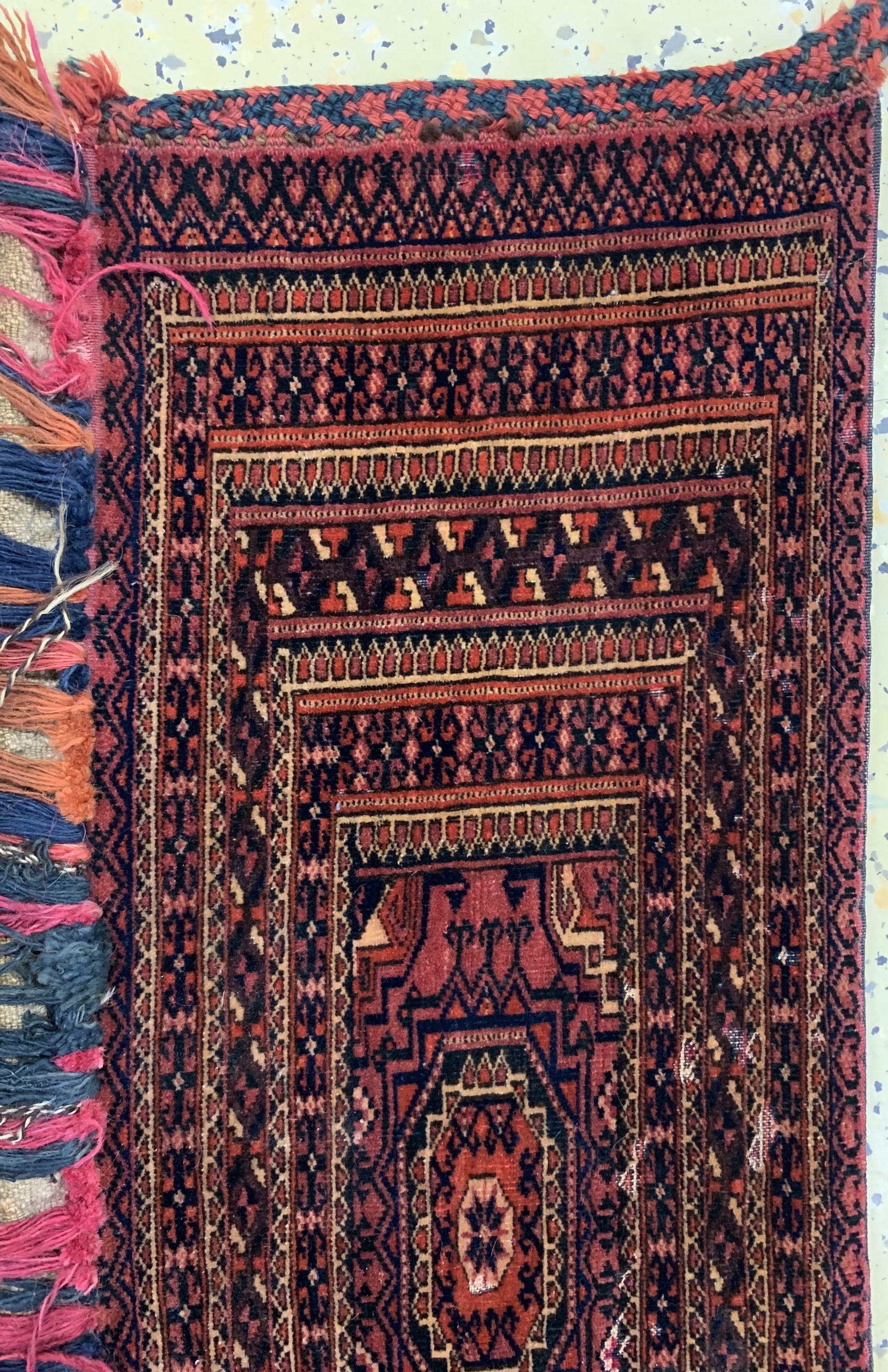 Detail d: 3 Lots antiker Torba, Turkmenistan, 19.Jhd,Wolle auf Wolle, ca. 117 x 37 cm, eine mit Mottenfra?, EHZ: 2