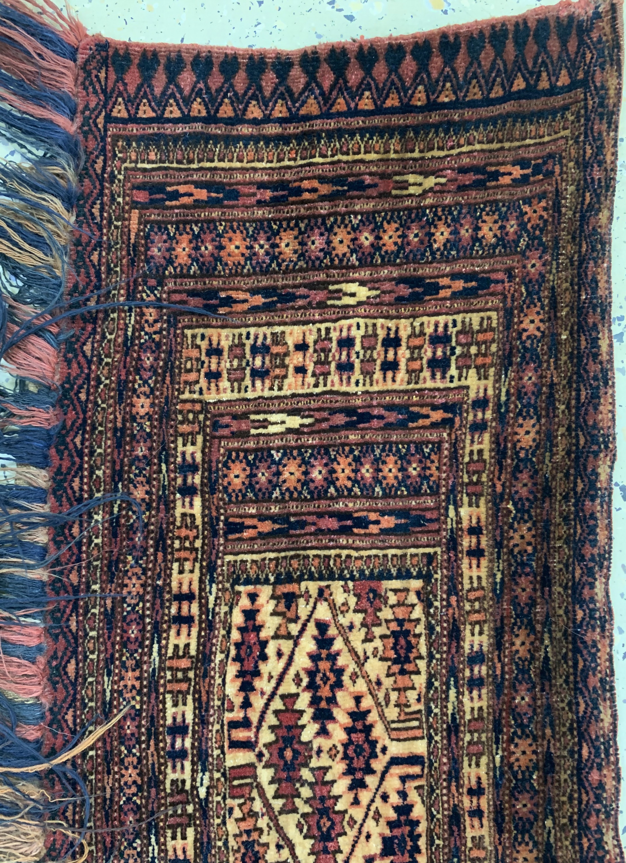 Detail g: 3 Lots antiker Torba, Turkmenistan, 19.Jhd,Wolle auf Wolle, ca. 117 x 37 cm, eine mit Mottenfra?, EHZ: 2
