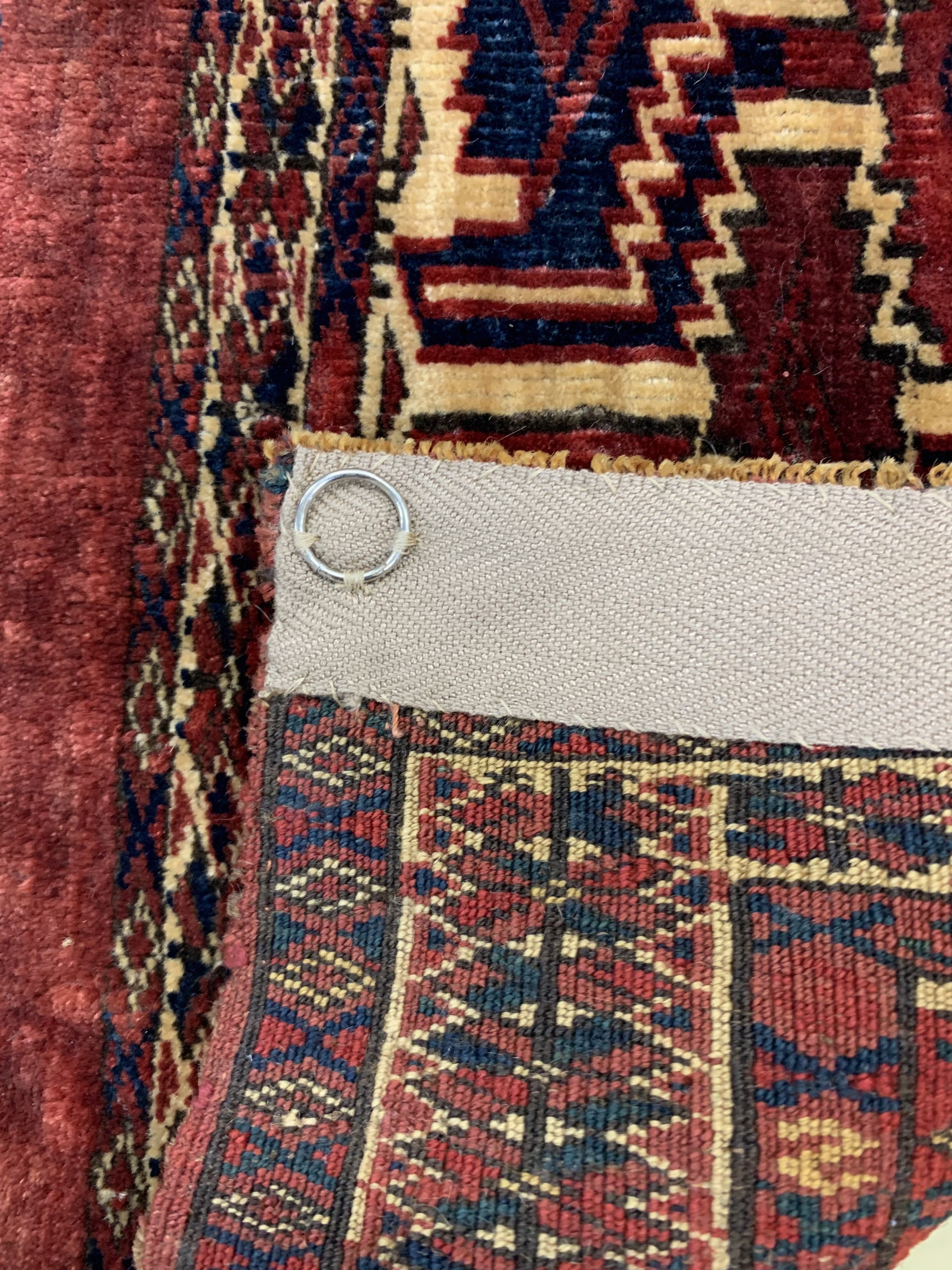 Detail f: 2 Lots Tekke & Yomud Torba, Turkmenistan, 19.Jhd, Wolle auf Wolle, ca. 97 x 32 cm, EHZ: 3, (alte Reparaturen).