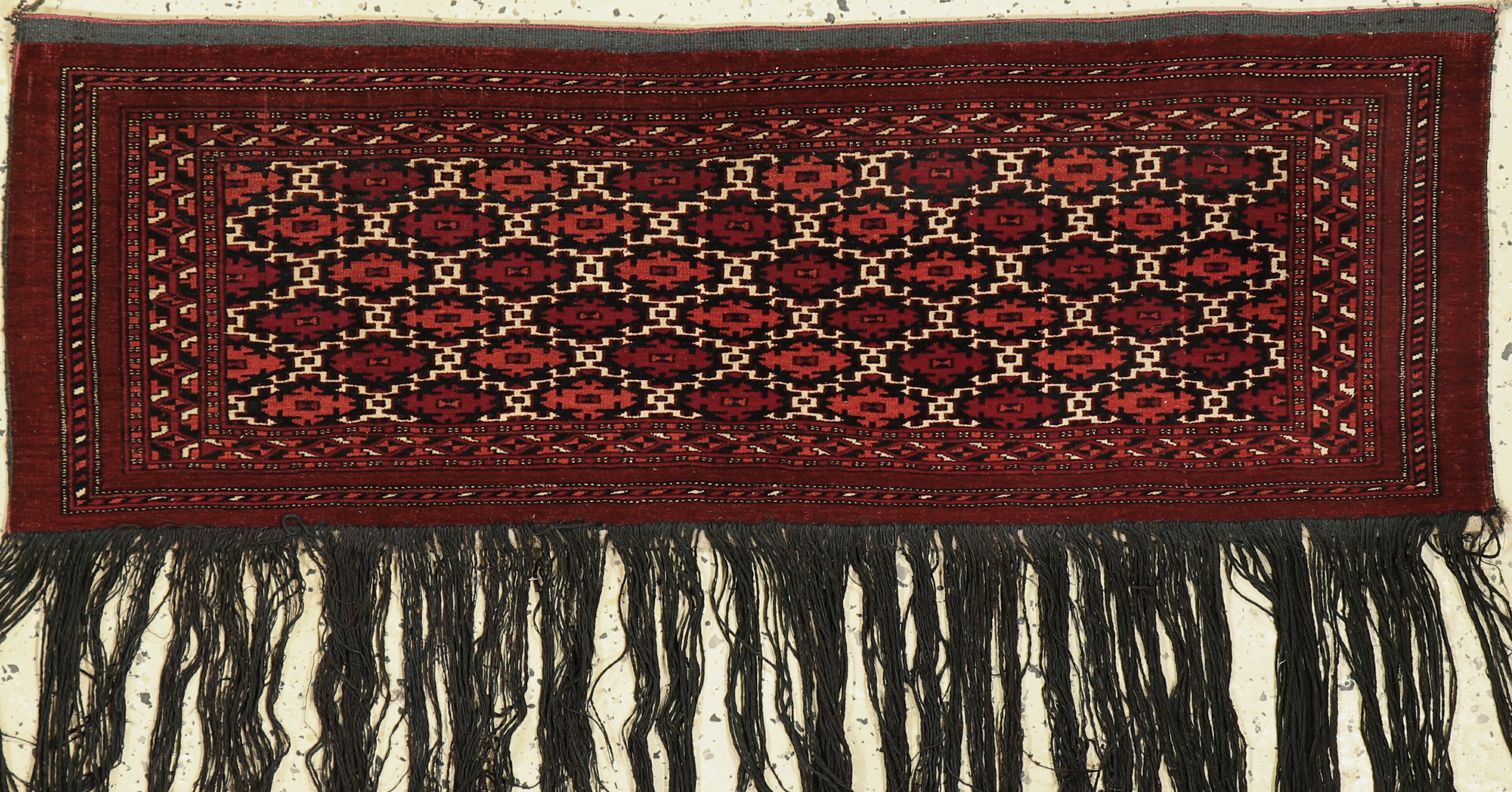 Antiker Saryk-Jollar, Turkmenistan, 19.Jhd,Wolle auf Wolle, ca. 115 x 40 cm, EHZ: 2