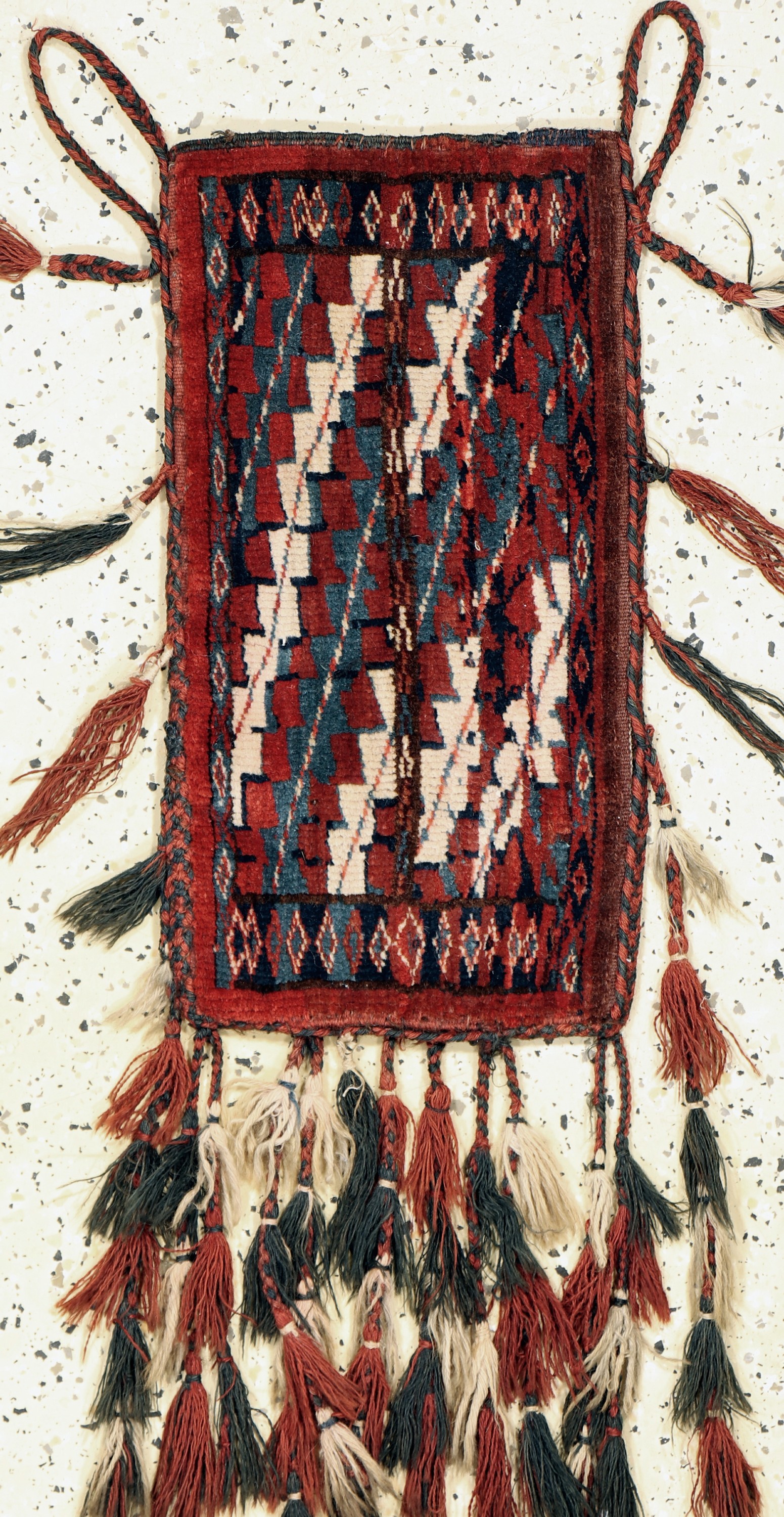 Antiker Yomud"Spindeltasche", Turkmenistan,19.Jhd, Wolle auf Wolle, ca. 49 x 26 cm, EHZ: 2-3