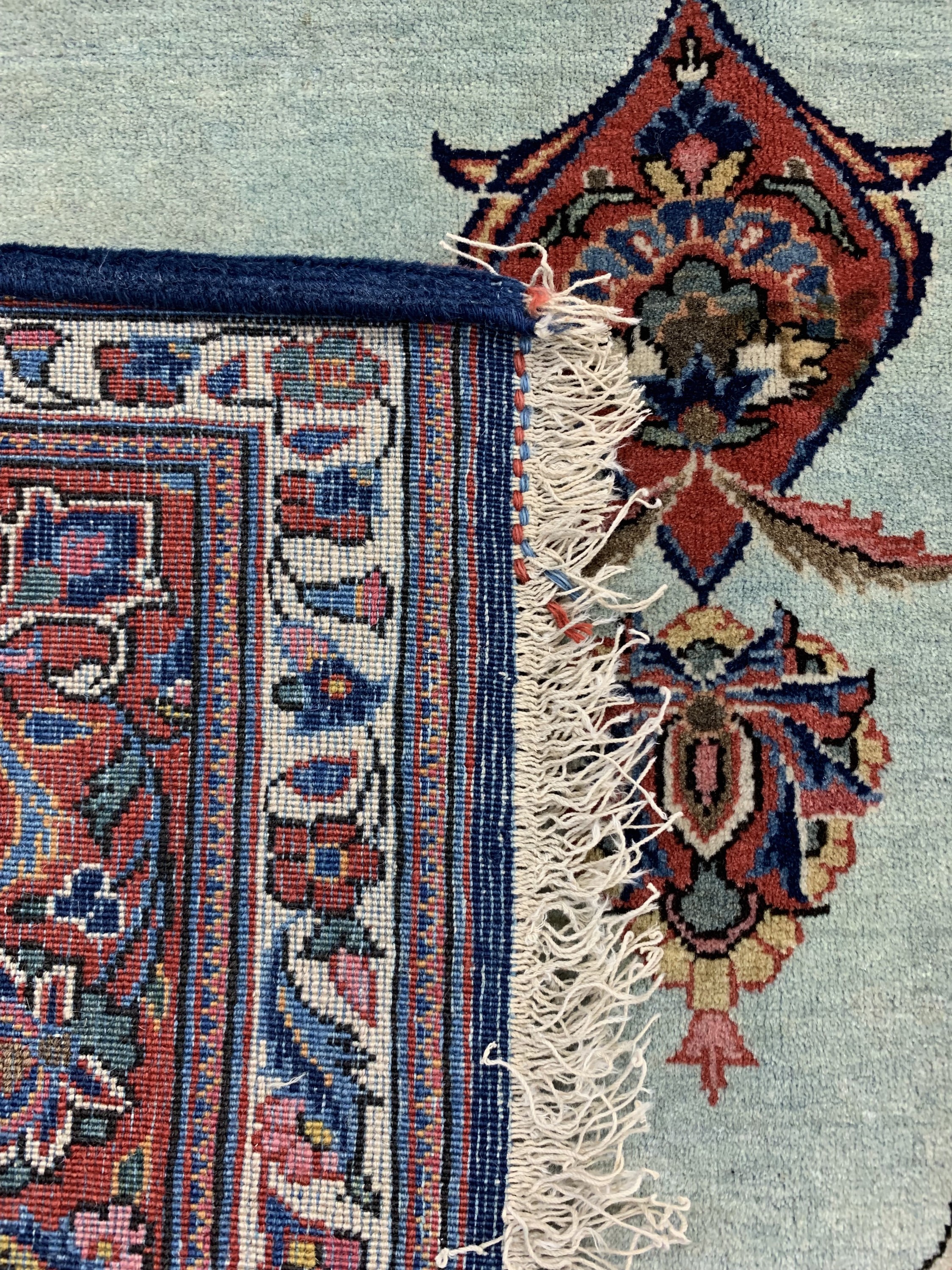 Detail g: Keschan Kork fein, Persien, Anfang 20.Jhd, Korkwolle auf Baumwolle, ca. 204 x 127 cm, Reinigungsbedürftig, EHZ: 2-3
