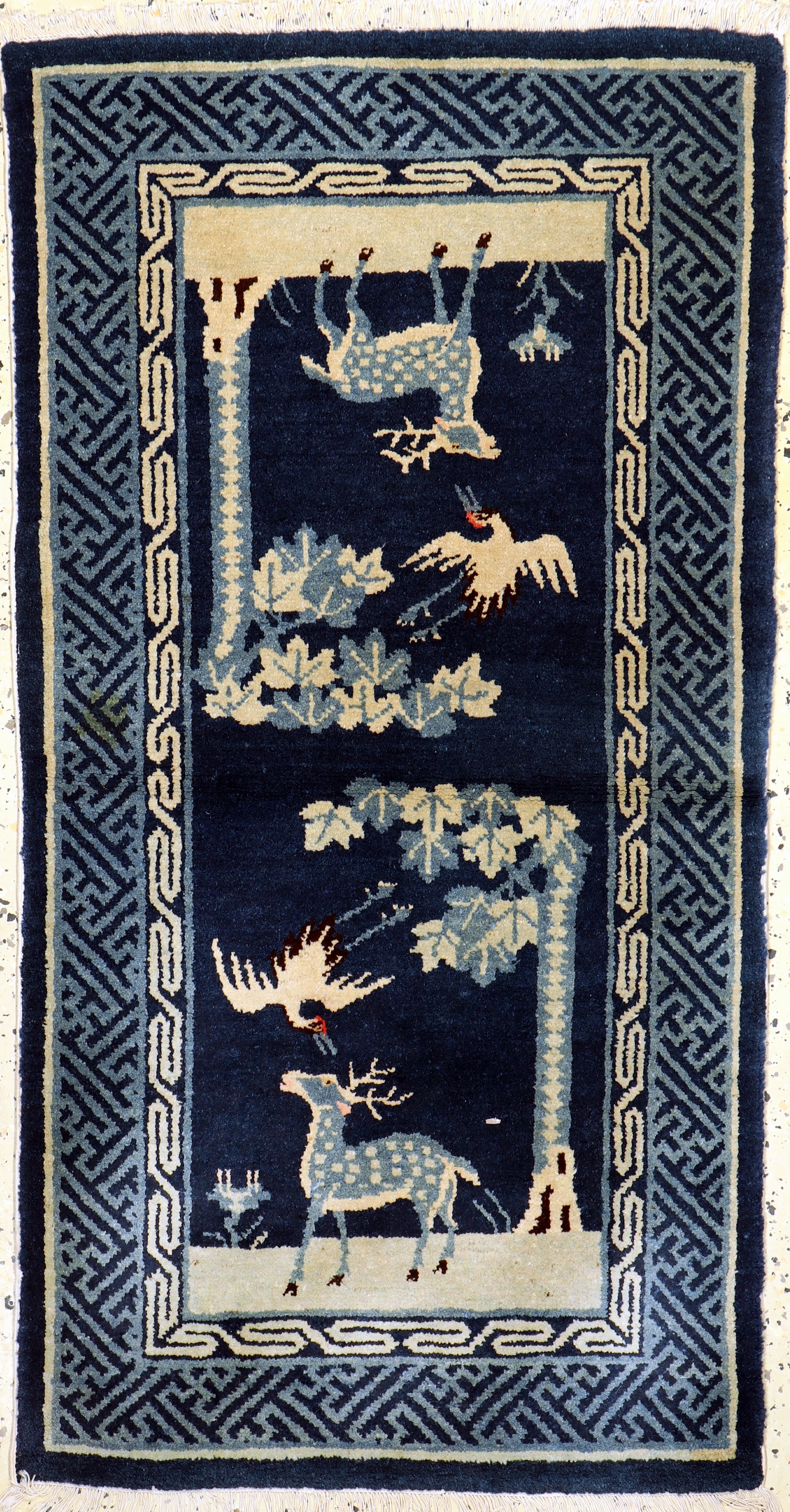Pao Tow antik, China, um 1900, Wolle auf Baumwolle, ca. 130 x 66 cm, EHZ: 2