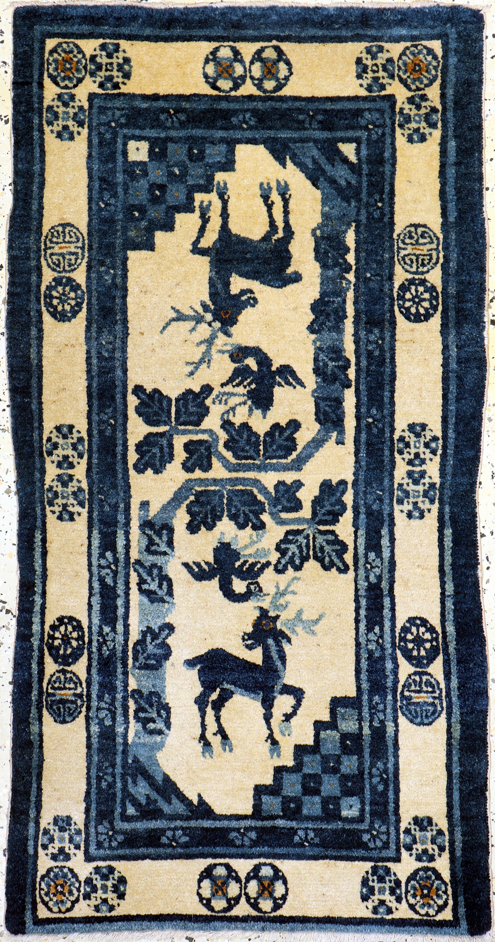 Pao Tow antik, China, um 1900, Wolle auf Baumwolle, ca. 130 x 68 cm, EHZ: 2-3