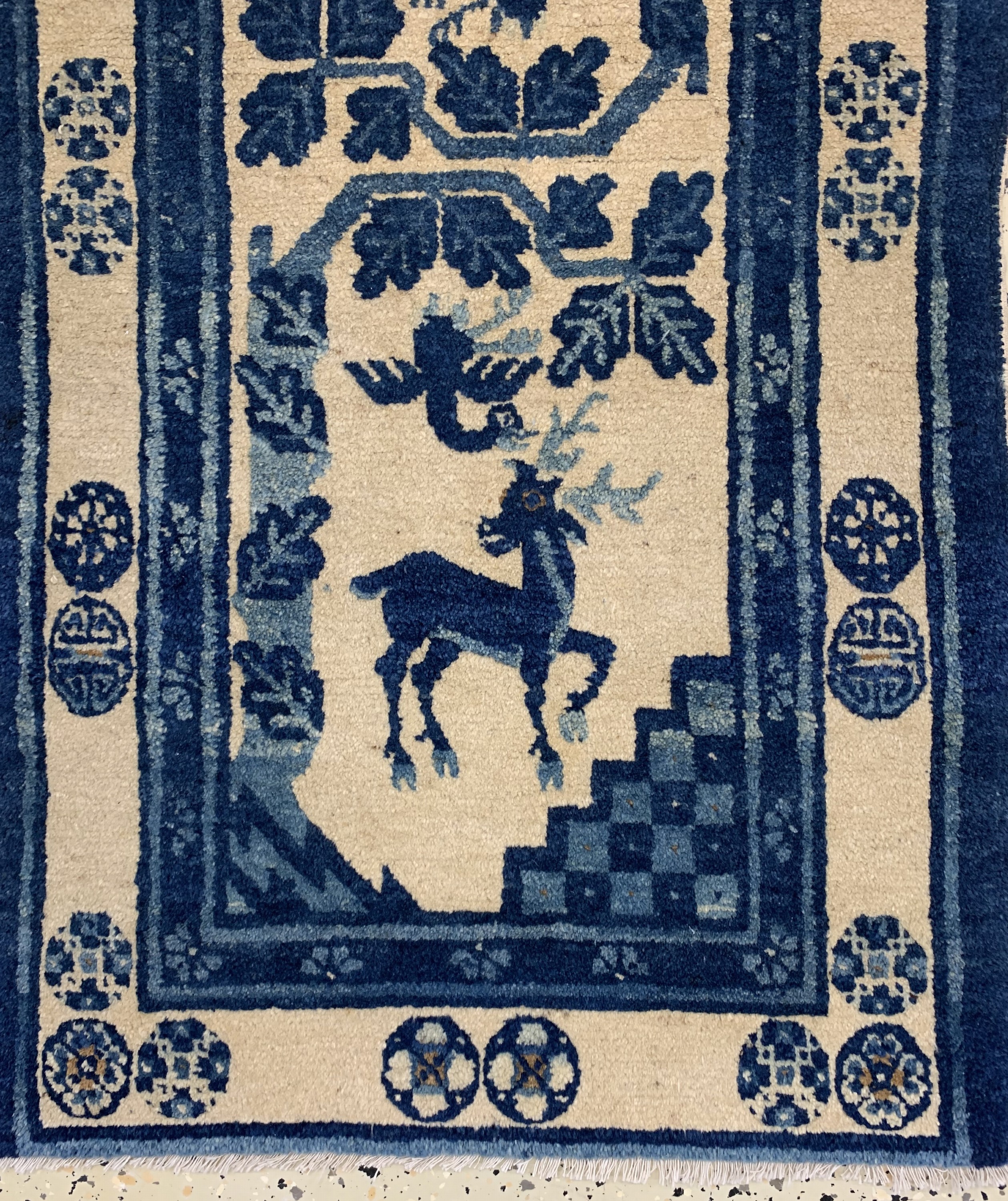 Detail a: Pao Tow antik, China, um 1900, Wolle auf Baumwolle, ca. 130 x 68 cm, EHZ: 2-3