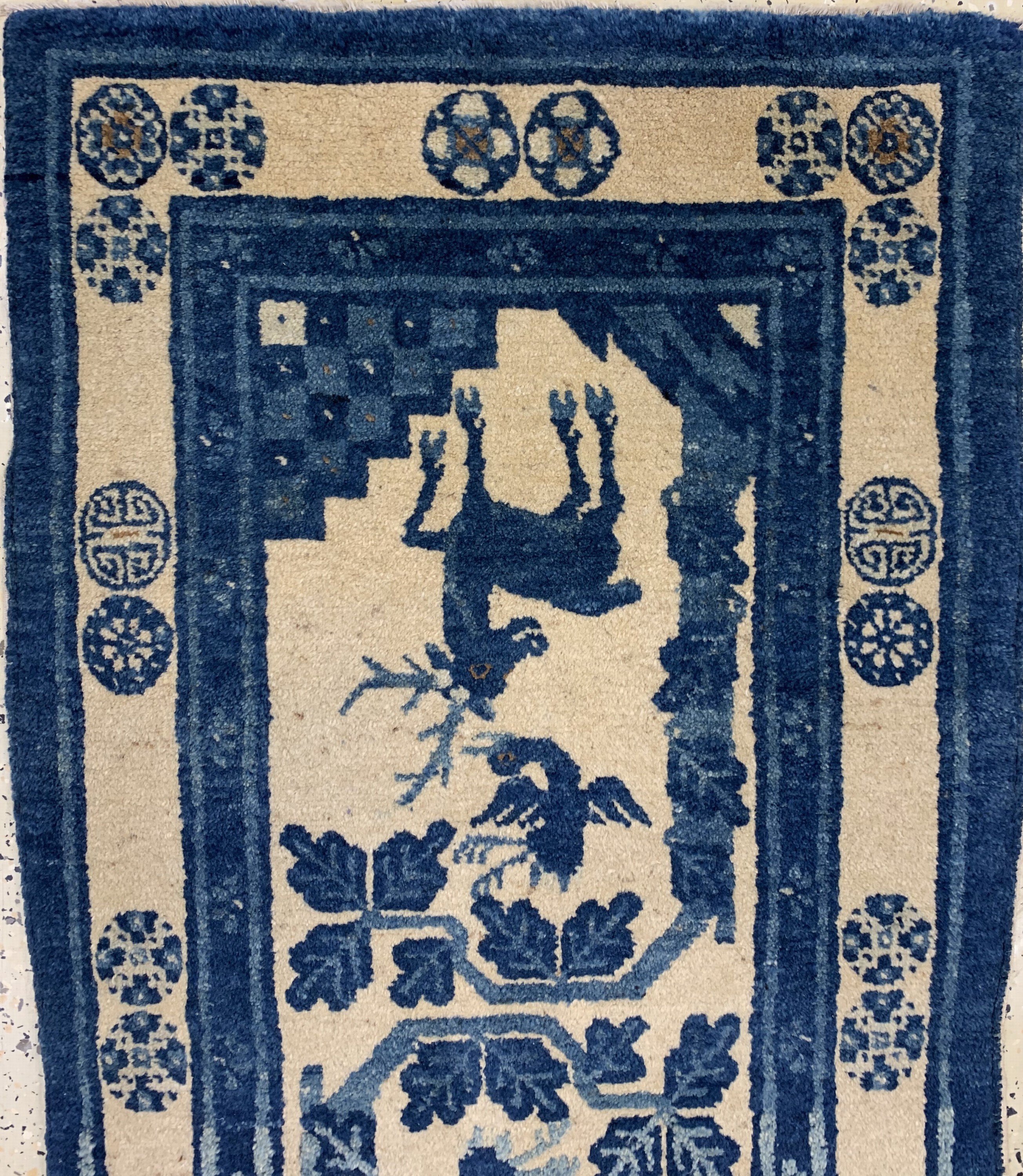 Detail b: Pao Tow antik, China, um 1900, Wolle auf Baumwolle, ca. 130 x 68 cm, EHZ: 2-3