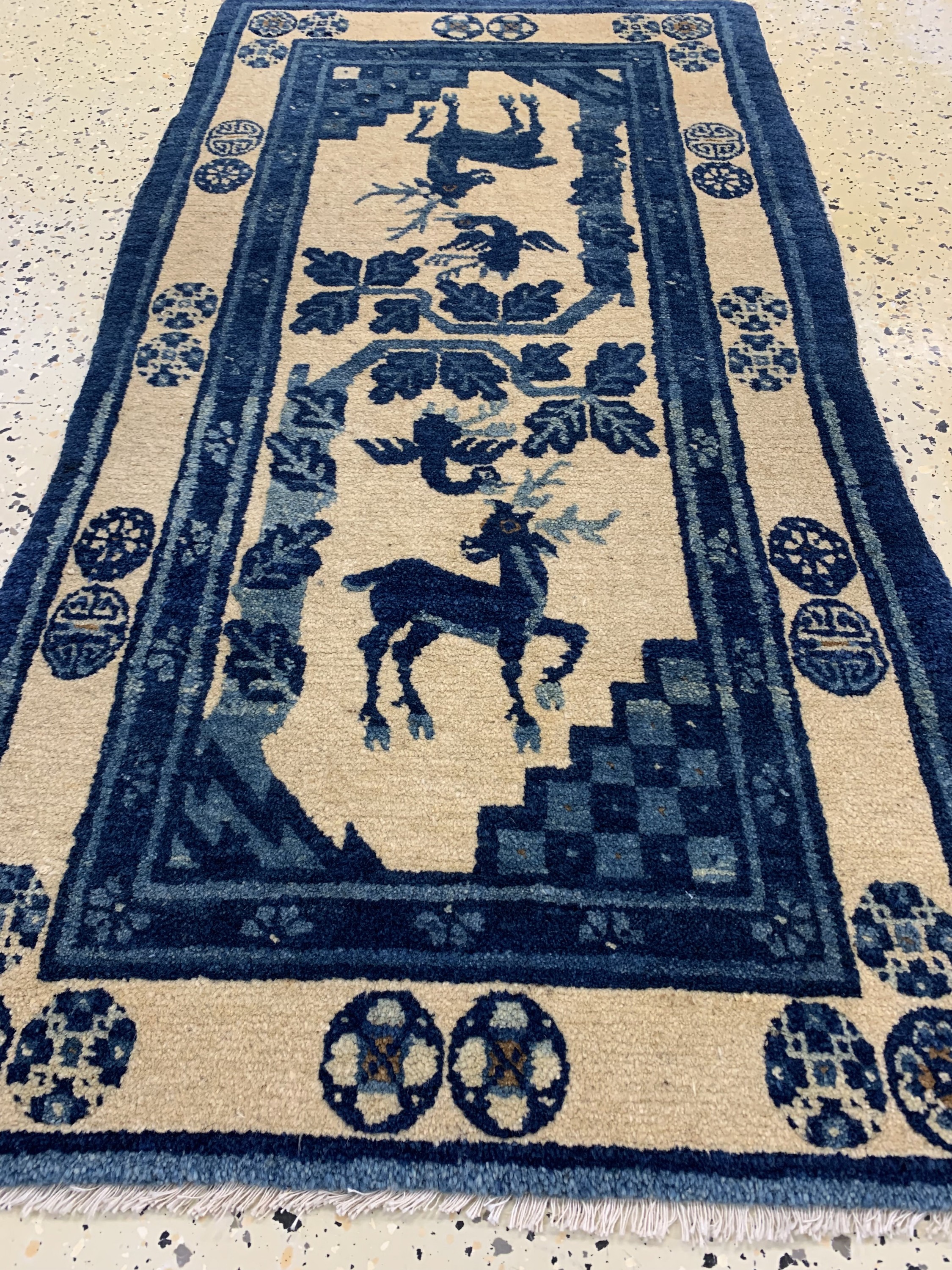 Detail c: Pao Tow antik, China, um 1900, Wolle auf Baumwolle, ca. 130 x 68 cm, EHZ: 2-3