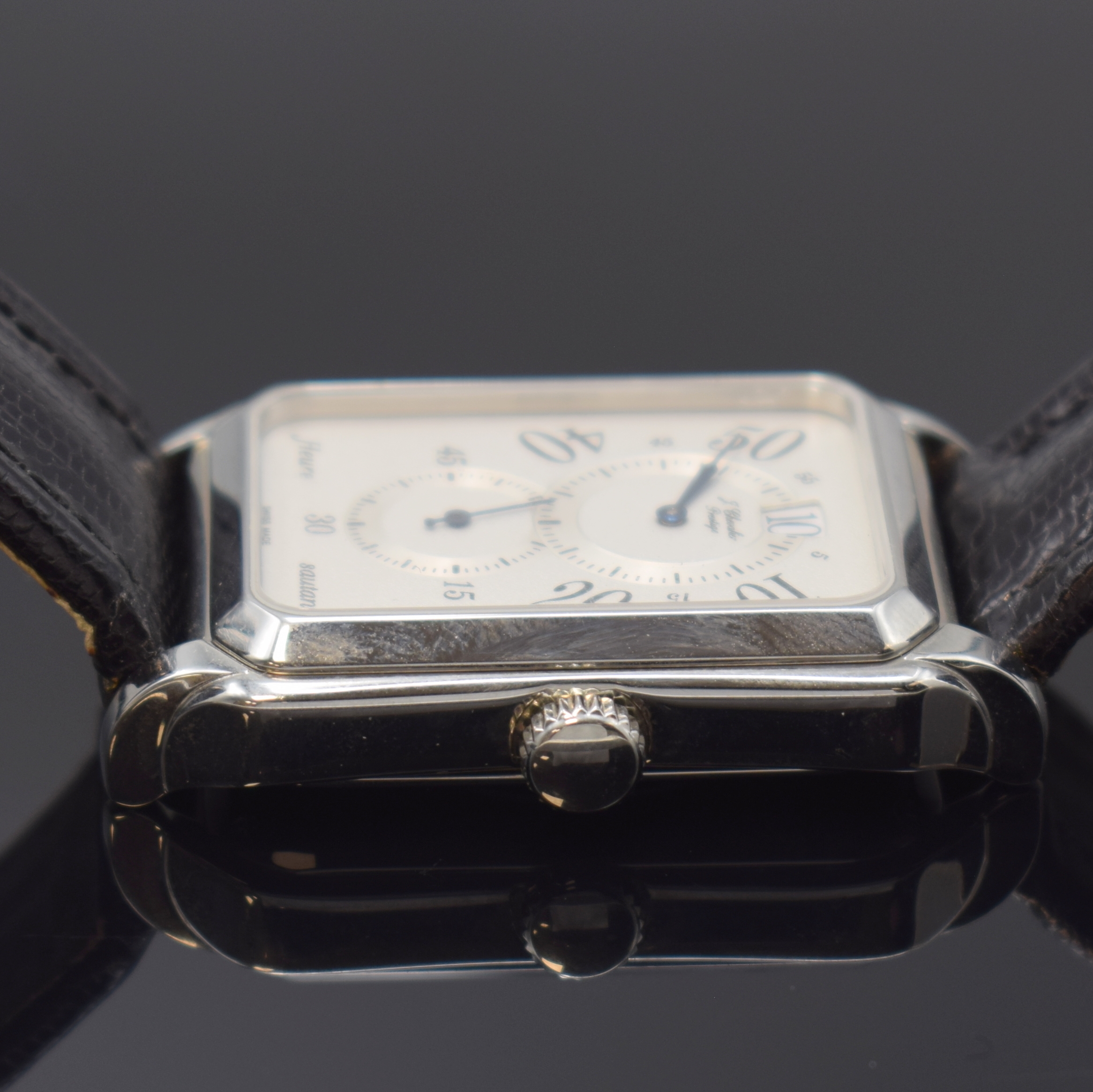 Detail b: CHEVALIER Prestige Armbanduhr "Heure sautante" mit springender Stunde Referenz 3208, Handaufzug, Schweiz 1990er Jahre, beids. vergl. ...