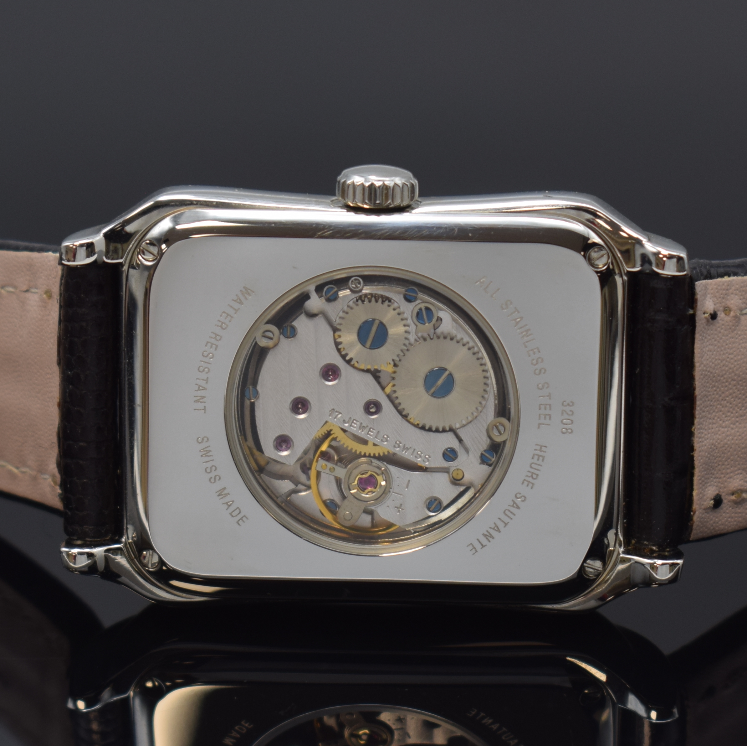 Detail c: CHEVALIER Prestige Armbanduhr "Heure sautante" mit springender Stunde Referenz 3208, Handaufzug, Schweiz 1990er Jahre, beids. vergl. ...