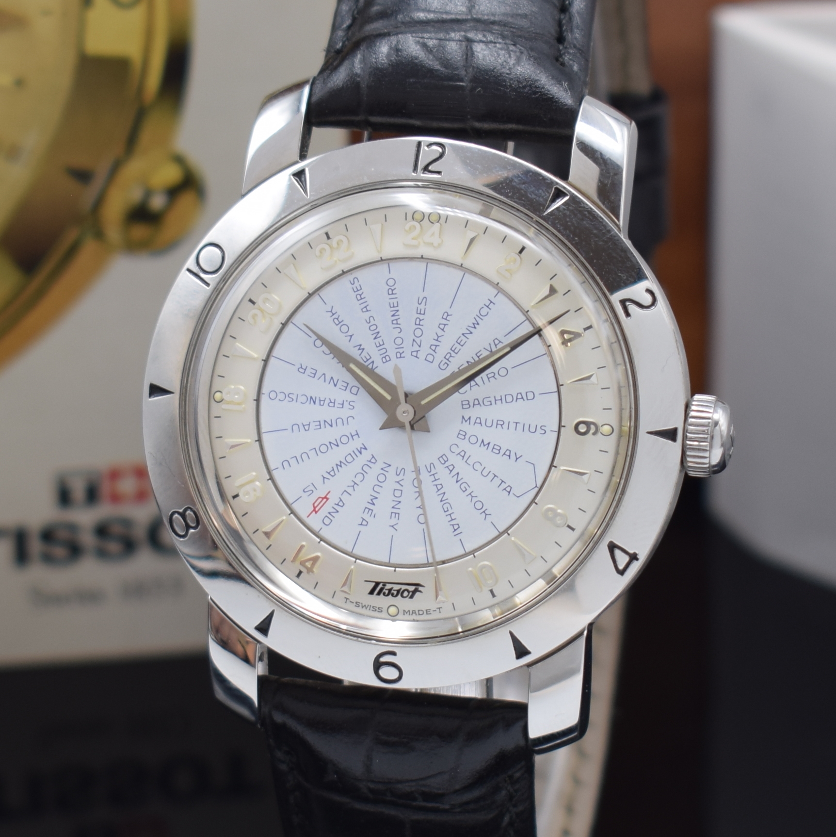Detail a: TISSOT Navigator auf 1800 Stück limitierte Herrenarmbanduhr, Automatik, Jbiläumsausgabe in Stahl, Boden verschr., Serie A, Zifferblatt im Zentrum ...