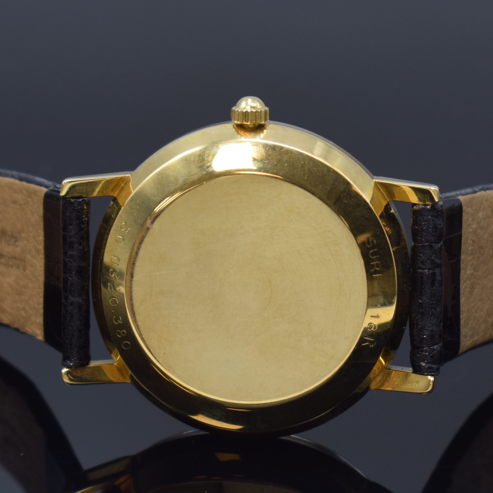Detail c: ZENITH Herrenarmbanduhr in GG 750/000 Referenz 30.0320.380, Automatik, Schweiz um 1970, Einschalengeh., silb. Zifferbl. m. aufgel. Indizes, Anz. v. ...