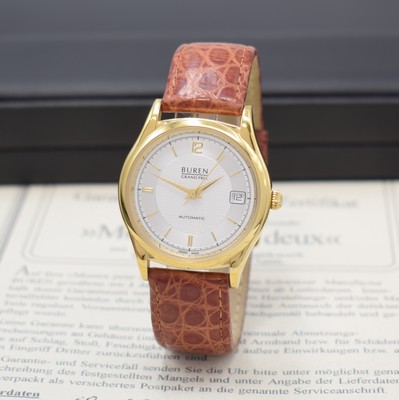 Image BUREN Grand Prix gilt wristwatch, Switzerland according to original papers sold 2001, ...