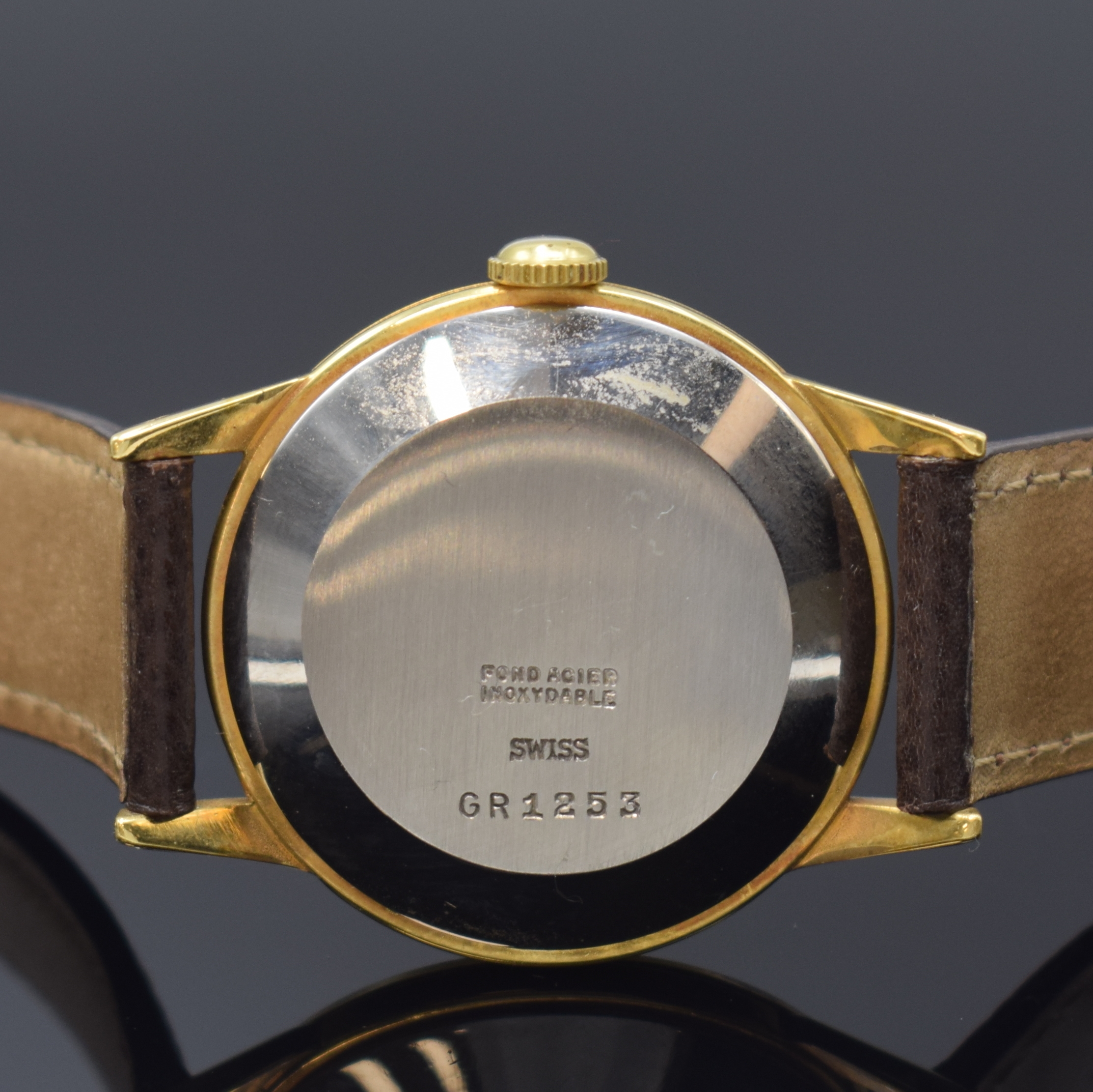 Detail f: Konvolut: 2 RADO Herrenarmbanduhren Referenz GR1253, Schweiz um 1949, beide Metallgeh., Edelstahlböden aufgedr., 1x hartverg., 1x hartverchr., ...