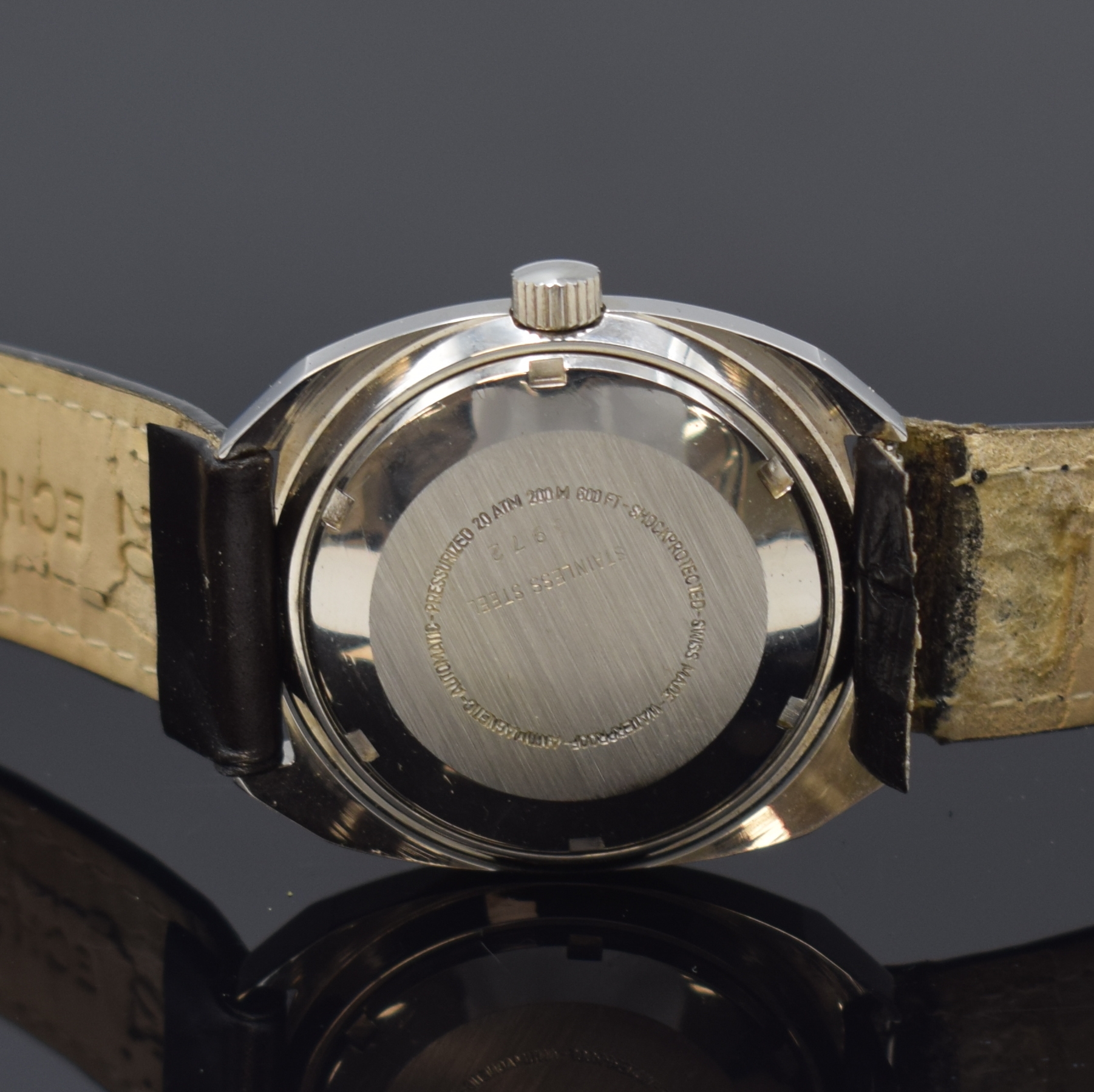 Detail g: Konvolut: 6 Armbanduhren, alle Automatik, 4 x Edelstahl, 2 x verchromt, 1.) Juvenia mit Datum, Referenz 9062R, blaues Zifferbl., Boden verschr., ...