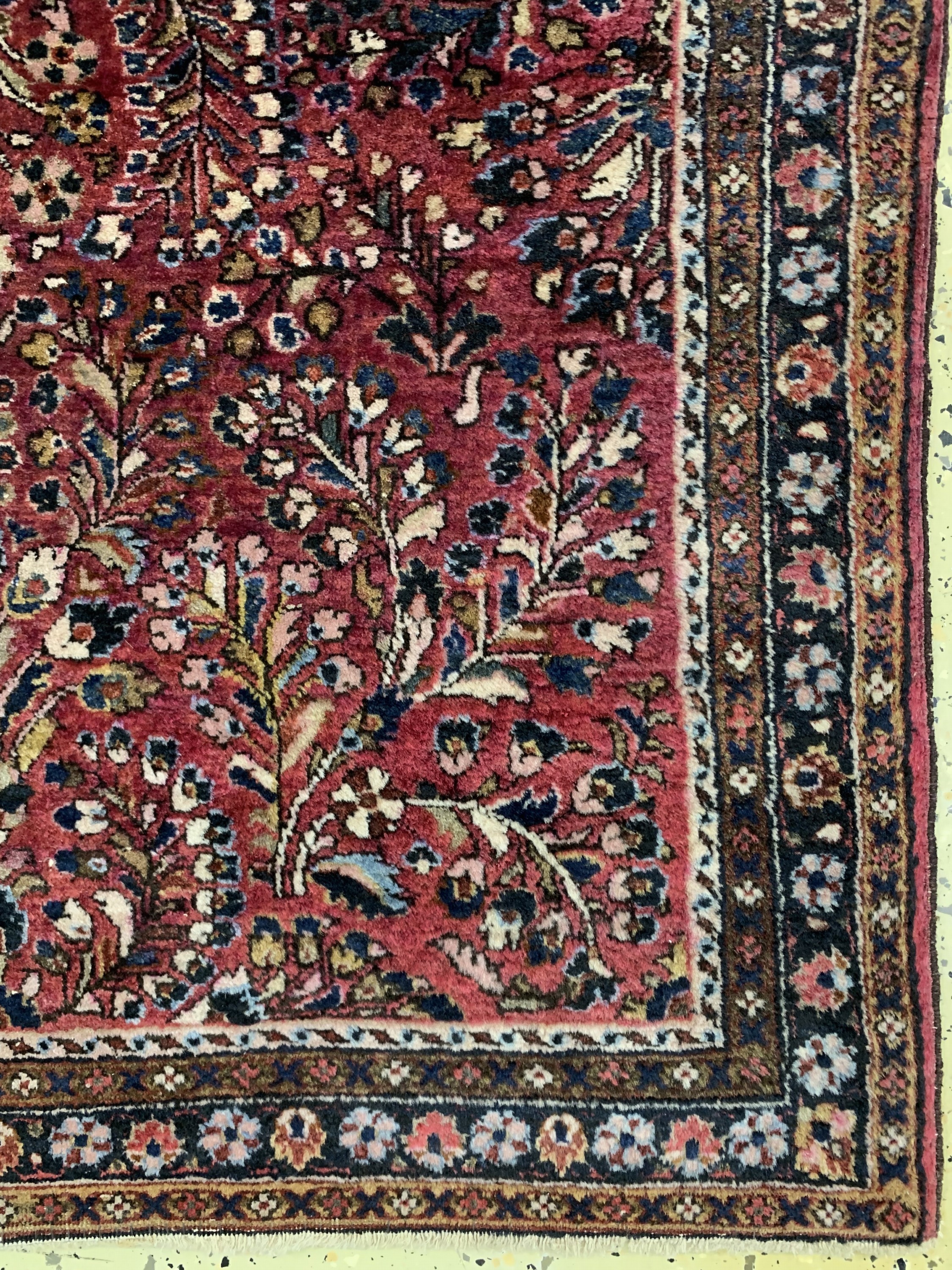 Detail a: Us Re-Import Sarogh, Persien, Anfang 20.Jhd, Wolle auf Baumwolle, ca. 145 x 100 cm,EHZ: 2