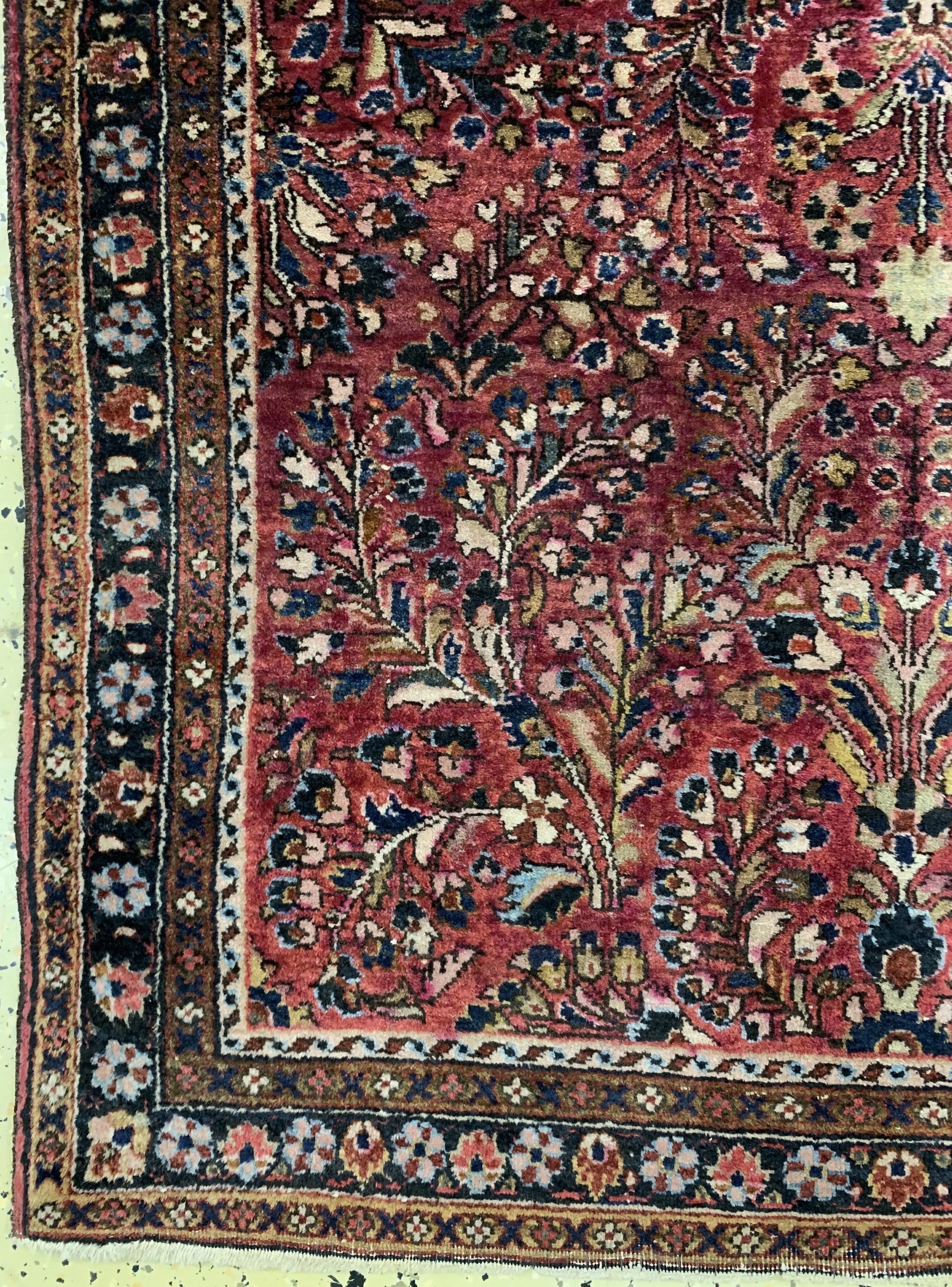 Detail b: Us Re-Import Sarogh, Persien, Anfang 20.Jhd, Wolle auf Baumwolle, ca. 145 x 100 cm,EHZ: 2