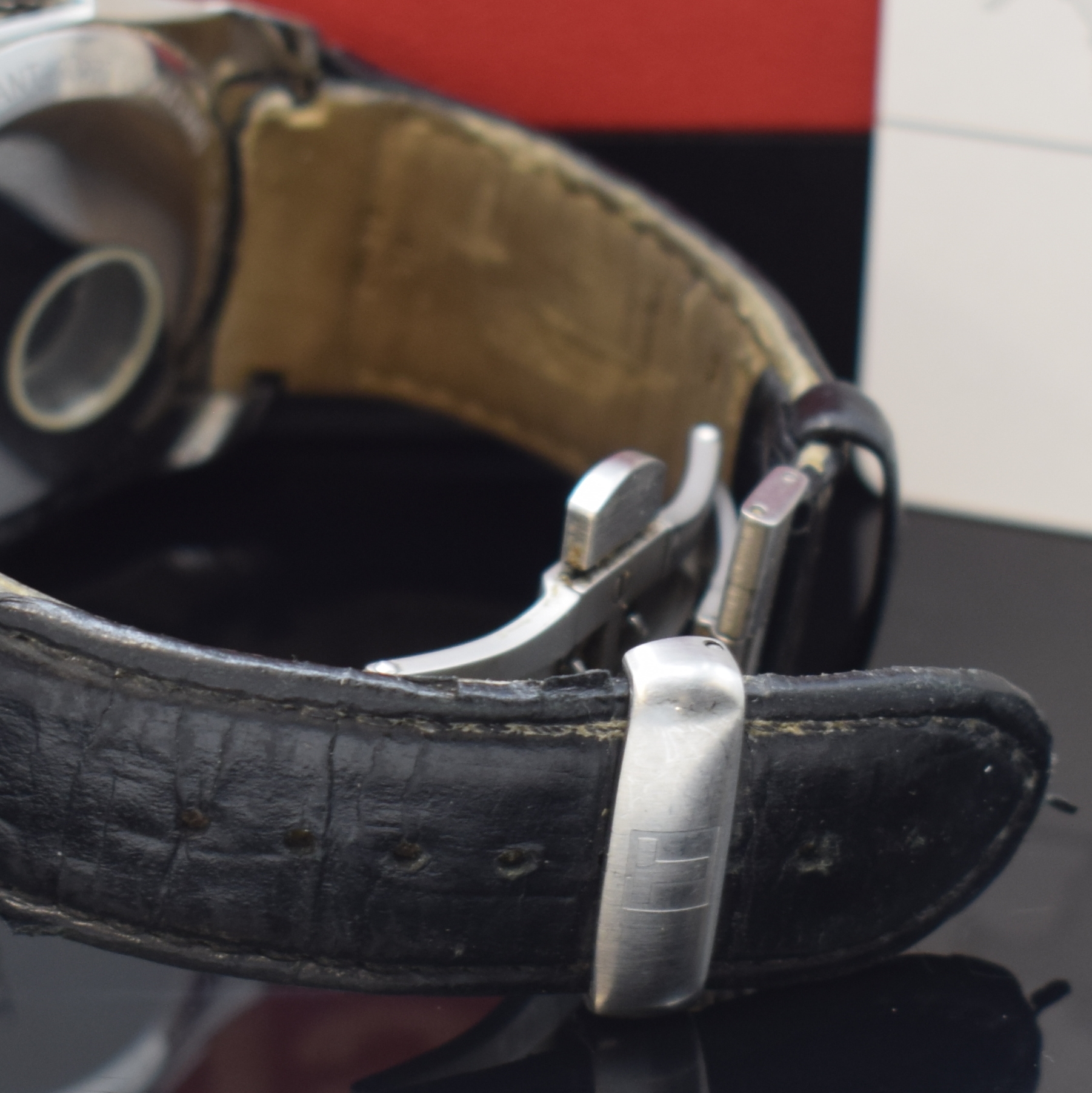 Detail b: TISSOT Couturier Armbandchronograph Referenz T035627, Schweiz verk. lt. beil. Pap. 12/2013, Automatik, Edelstahlgeh. inkl. orig. Lederband (zu ers.) ...