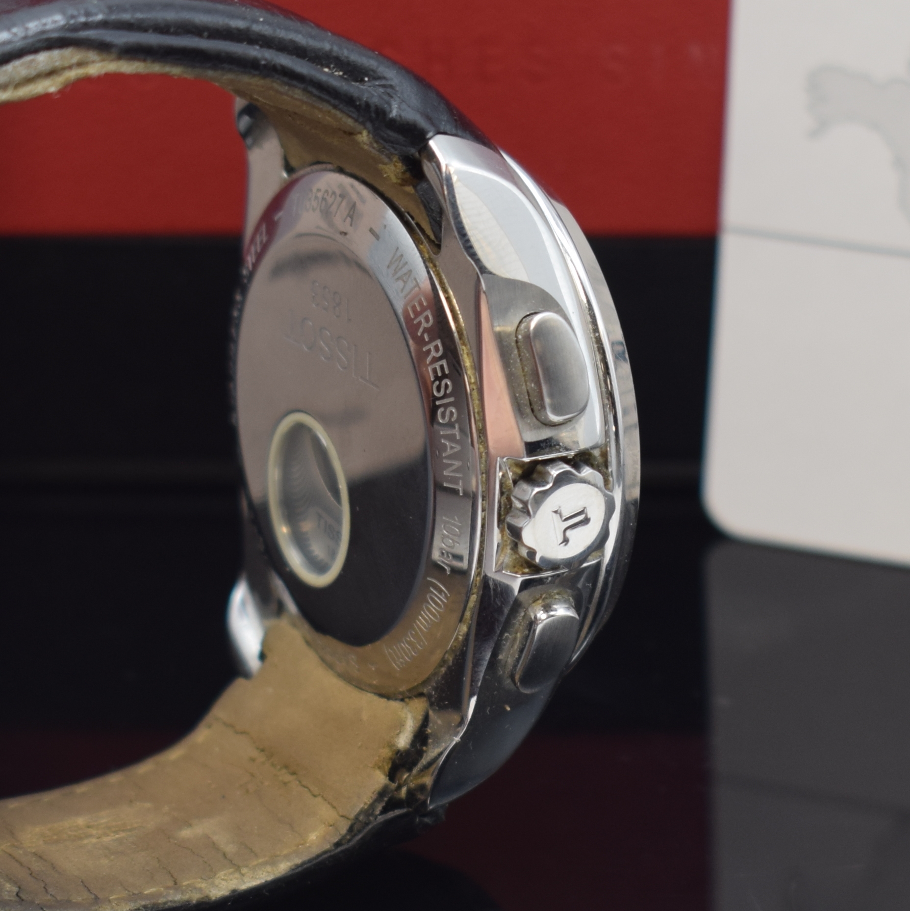 Detail c: TISSOT Couturier Armbandchronograph Referenz T035627, Schweiz verk. lt. beil. Pap. 12/2013, Automatik, Edelstahlgeh. inkl. orig. Lederband (zu ers.) ...