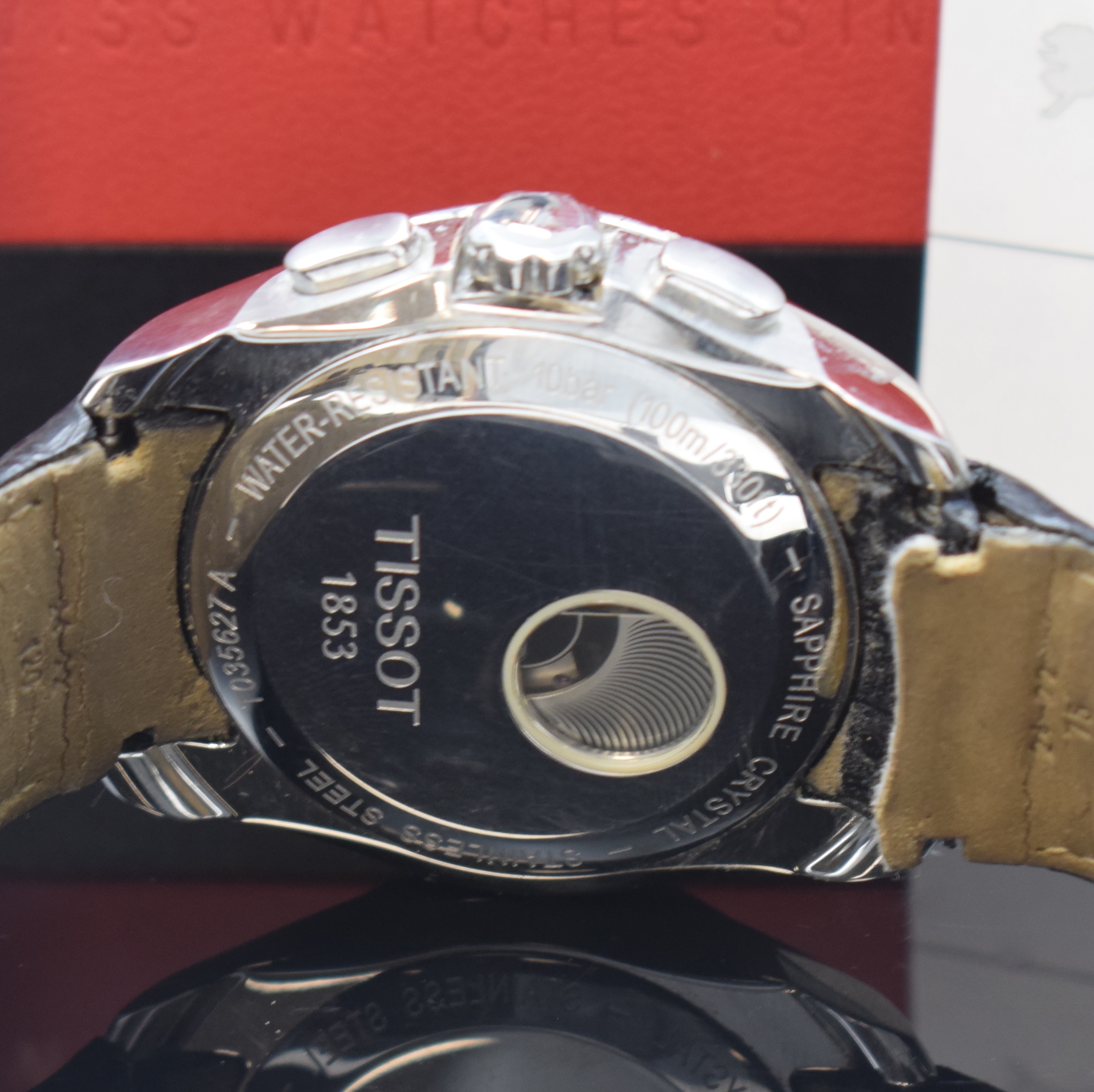 Detail d: TISSOT Couturier Armbandchronograph Referenz T035627, Schweiz verk. lt. beil. Pap. 12/2013, Automatik, Edelstahlgeh. inkl. orig. Lederband (zu ers.) ...