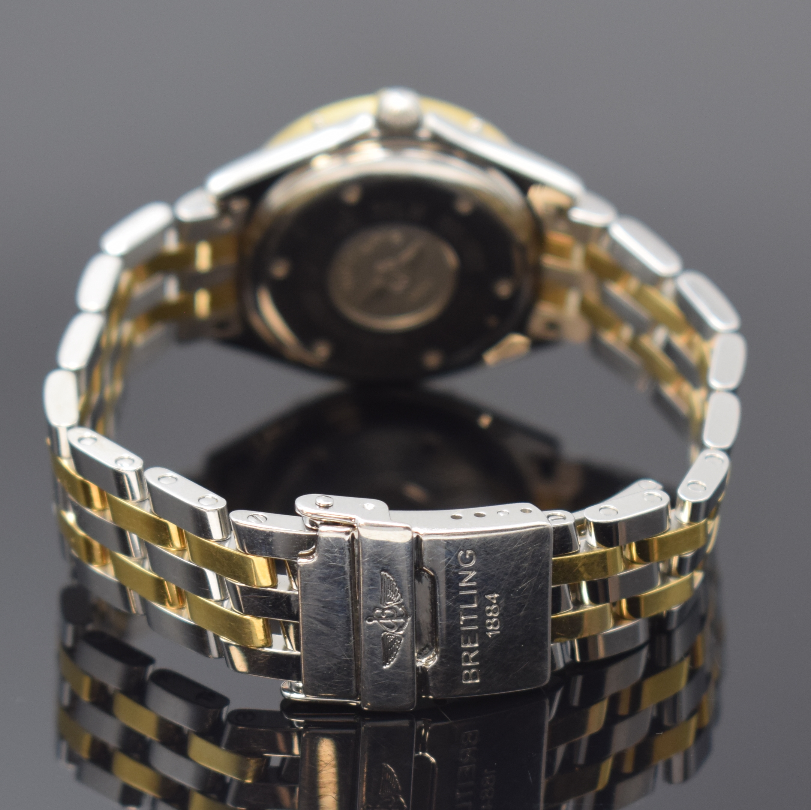 Detail b: BREITLING Lady J Damenarmbanduhr Referenz D52065 in Edelstahl und Gold, Schweiz um 1995, quarz, verschr. Geh. inkl. orig. Gliederband m. Faltschl., ...