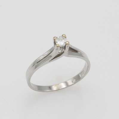 Image Ring mit Brillant, WG 585/000, Brill. ca. 0.13 ct Weiß/p1, RW ca. 54 ...