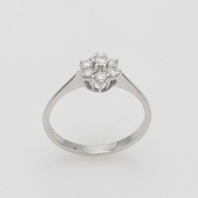 Image Ring mit Brillanten, WG 585/000, Brill. zus.ca. 0.24 ct Weiß/vsi, RW ca. 54 ...