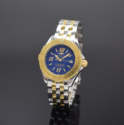 Image BREITLING Damenarmbanduhr Serie Lady J Referenz D67365, Chronometer in Edelstahl/Gold ...