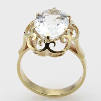 Image Ring mit Aquamarin, GG 333/000, RW ca. 55