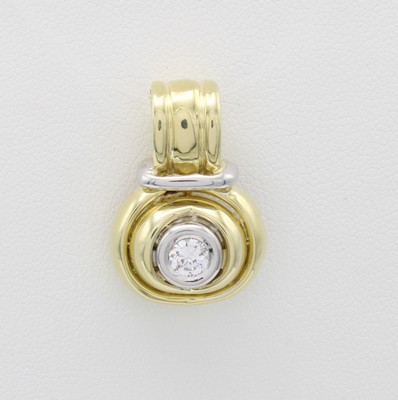 Image Clip Anhänger mit Brillant, GG/WG 585/000, Brill. ca. 0.26 ct Weiß/si ...