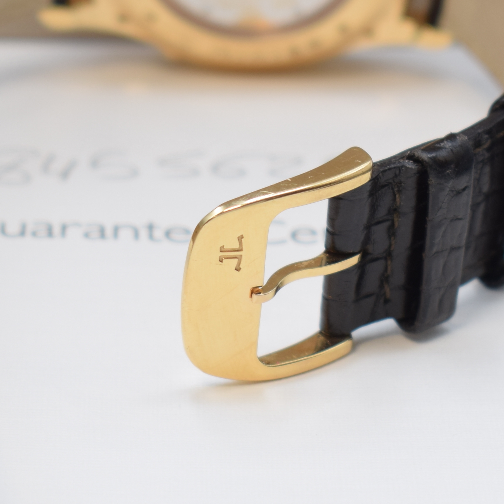 Detail b: Jaeger-LeCoultre Armbanduhr Master Ultra-Thin in Rosegold 750/000 Referenz Q1362520/176.2.64.S, Automatik, massives Goldgeh. beids. vergl., Boden und ...