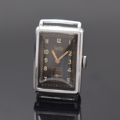 Image ZENTRA wristwatch, manual winding, Germany 1930s, chrome-plated case, snap on stainless ...