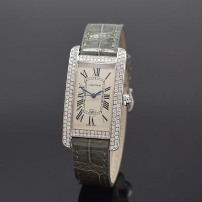 Image CARTIER Tank Americaine in WG 750/000 mit Brillanten Referenz 2490, Automatik, Schweiz ...