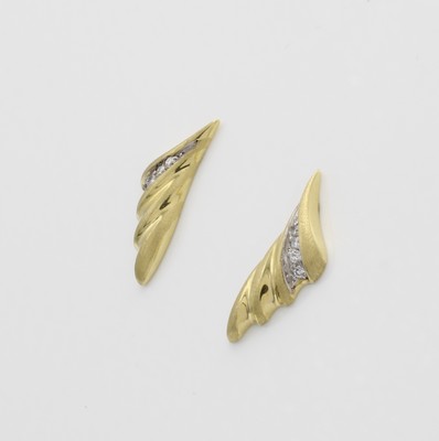 26832984a - Paar Ohrstecker mit Brillanten, GG 585/000, Brill. zus. ca. 0.08 ct Weiß/si, ...