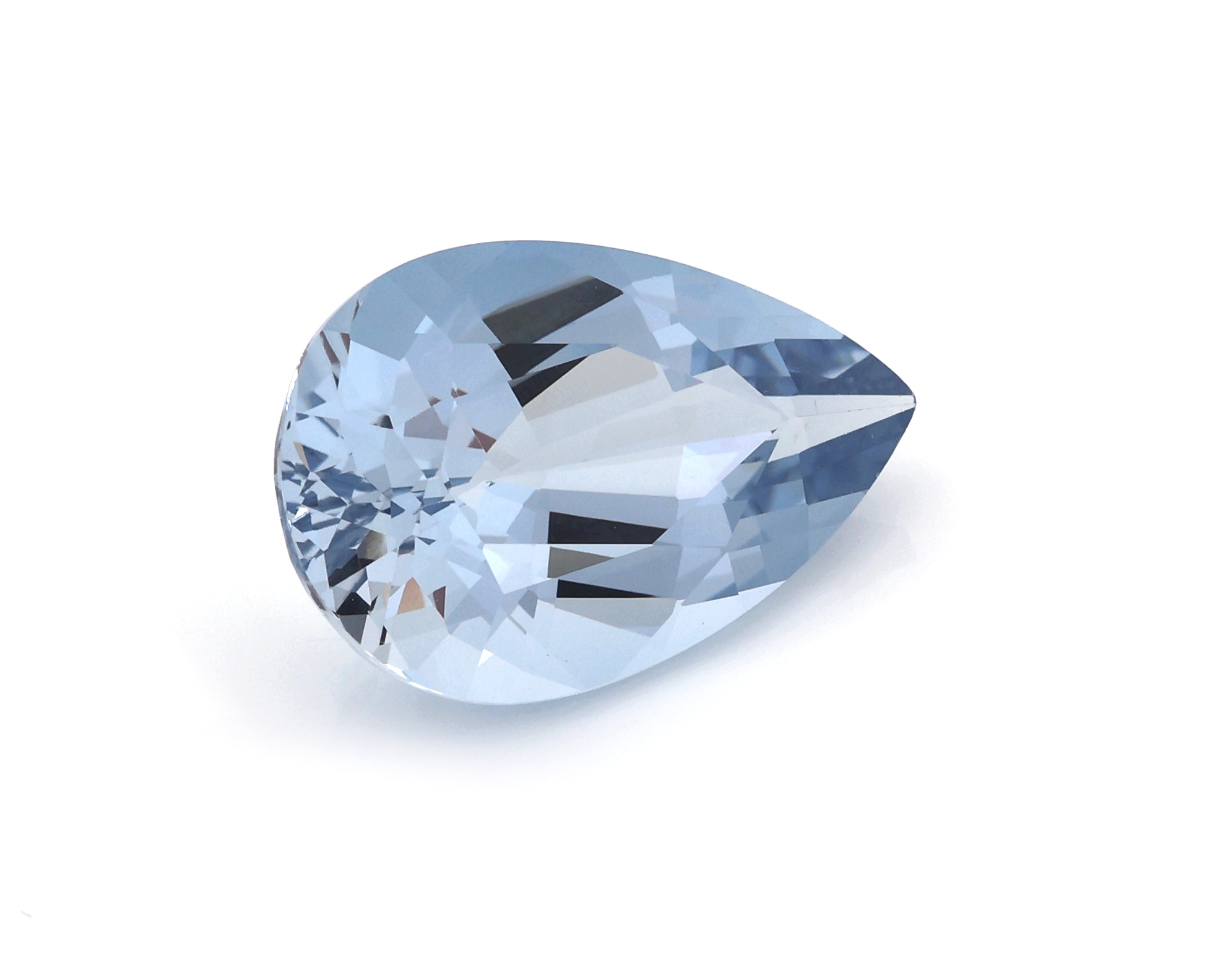 Loser Aquamarin ca. 10.9 ct, facett. Tropfen, ca. 19.3 x 12.7 x 8.8 mm, schöner Farbe