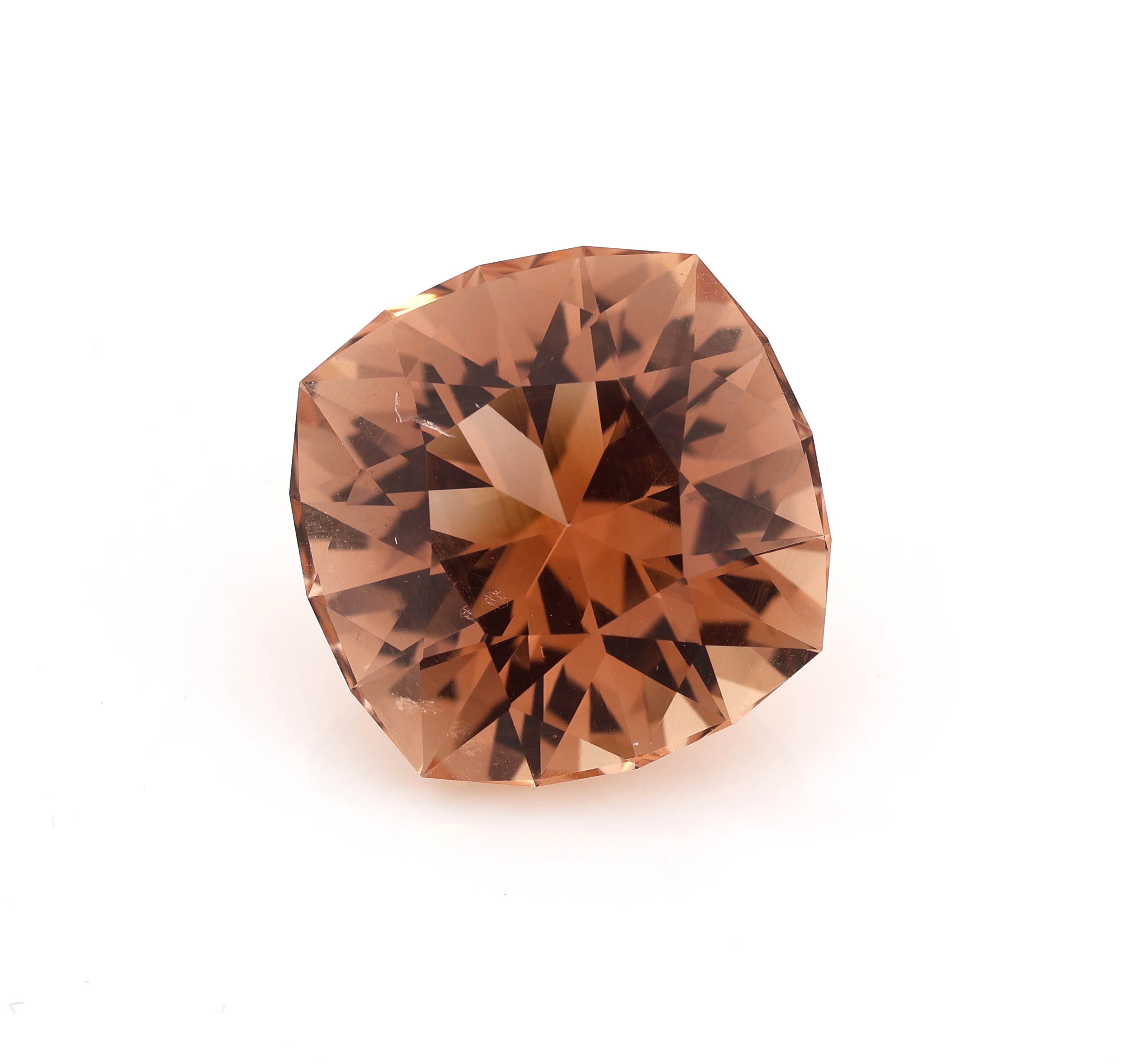Loser Imperial Topas ca. 28.80 ct, facett. Kissenschliff, Light Reddish Orange, ca. 18.3 x 18.2 x 12.4 mm