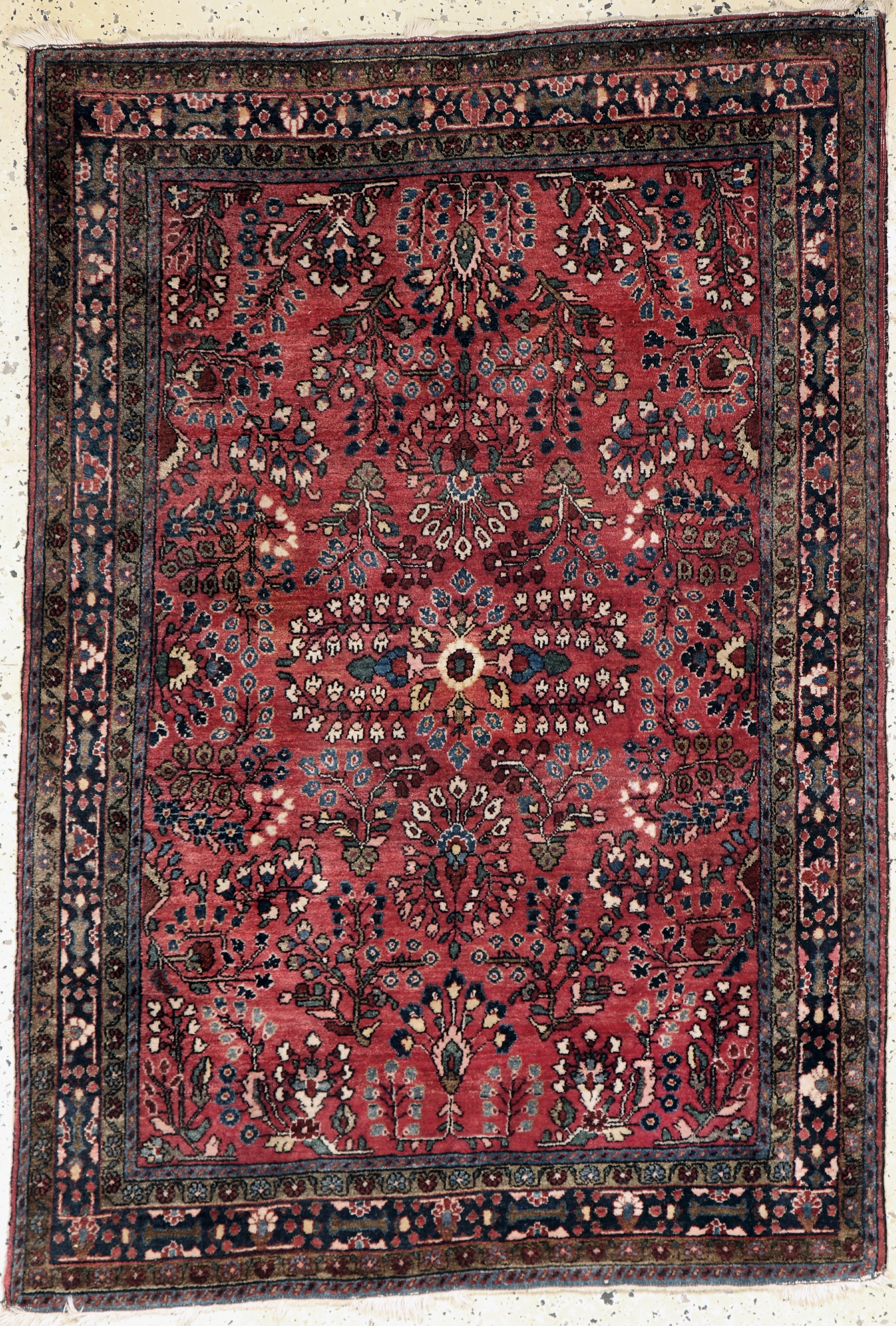 Us Re-Import Sarogh antik, Persien, um 1900, Wolle auf Baumwolle, ca. 150 x 103 cm, EHZ: 2