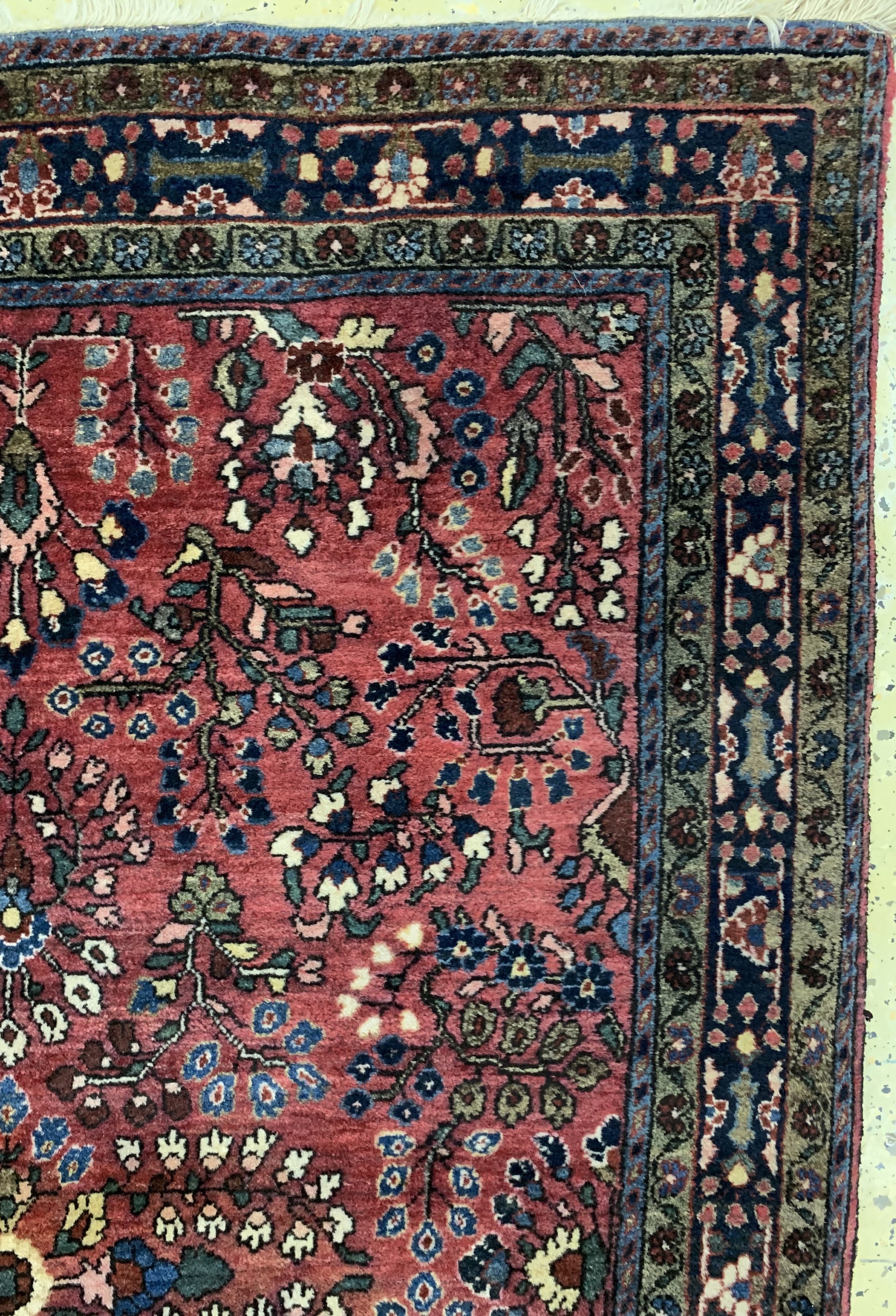 Detail d: Us Re-Import Sarogh antik, Persien, um 1900, Wolle auf Baumwolle, ca. 150 x 103 cm, EHZ: 2