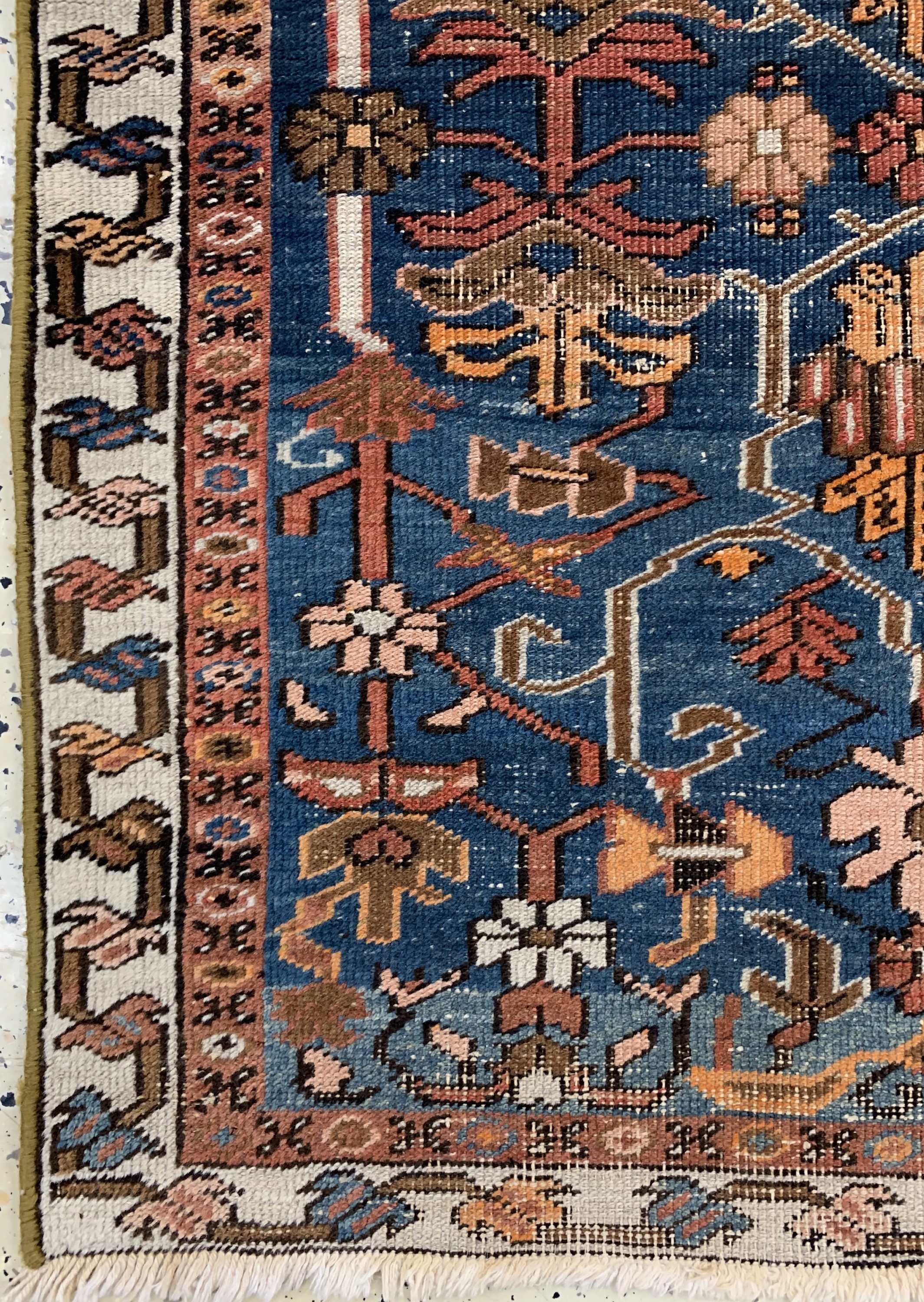 Detail b: Antiker Heriz, Persien, 19.Jhd, Wolle auf Baumwolle, ca. 130 x 94 cm, minimal verkürzt, EHZ: 3