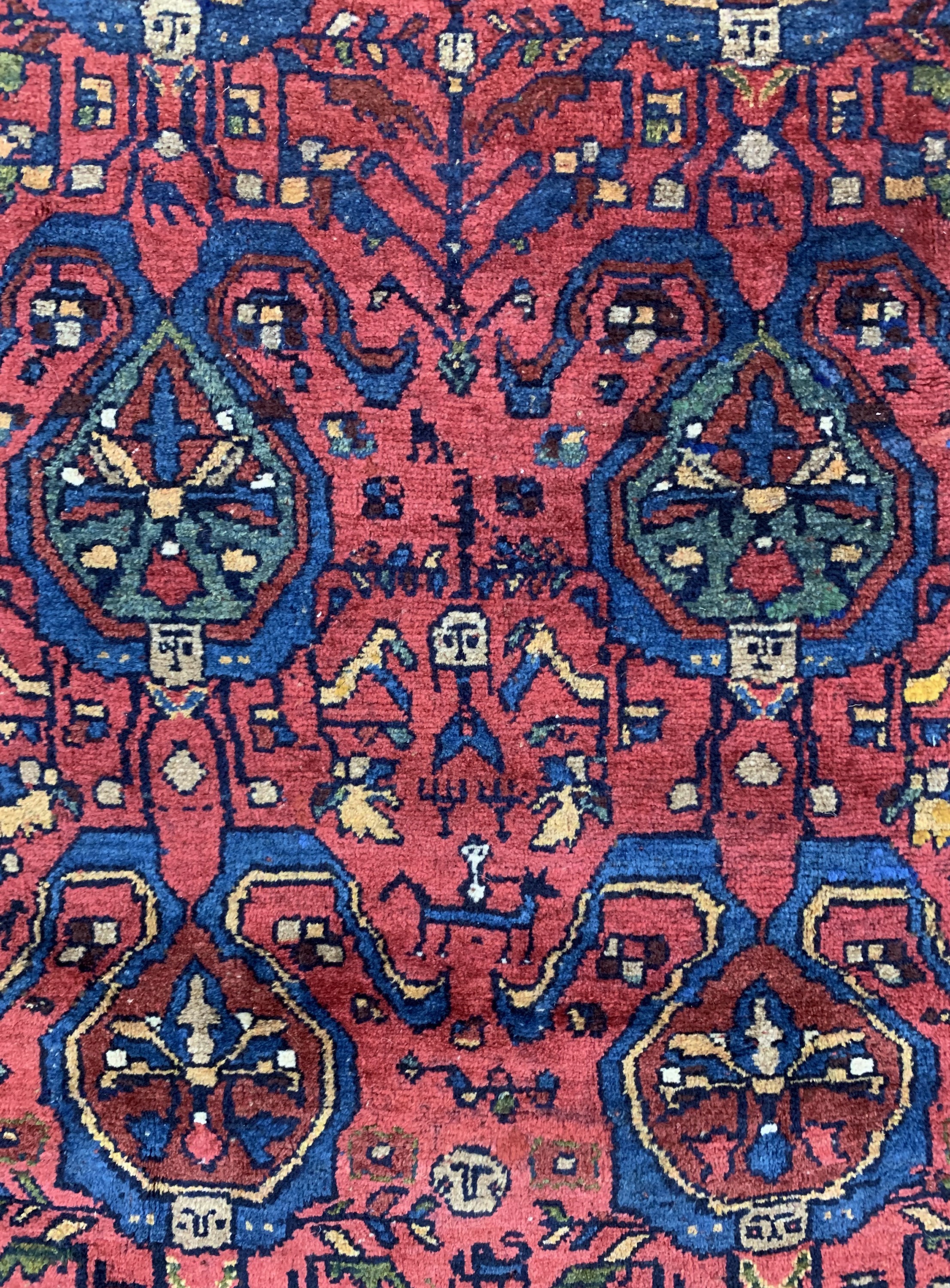 Detail c: Antiker Bidjar, Persien, um 1900, Wolle aufWolle, ca. 230 x 130 cm, EHZ: 2