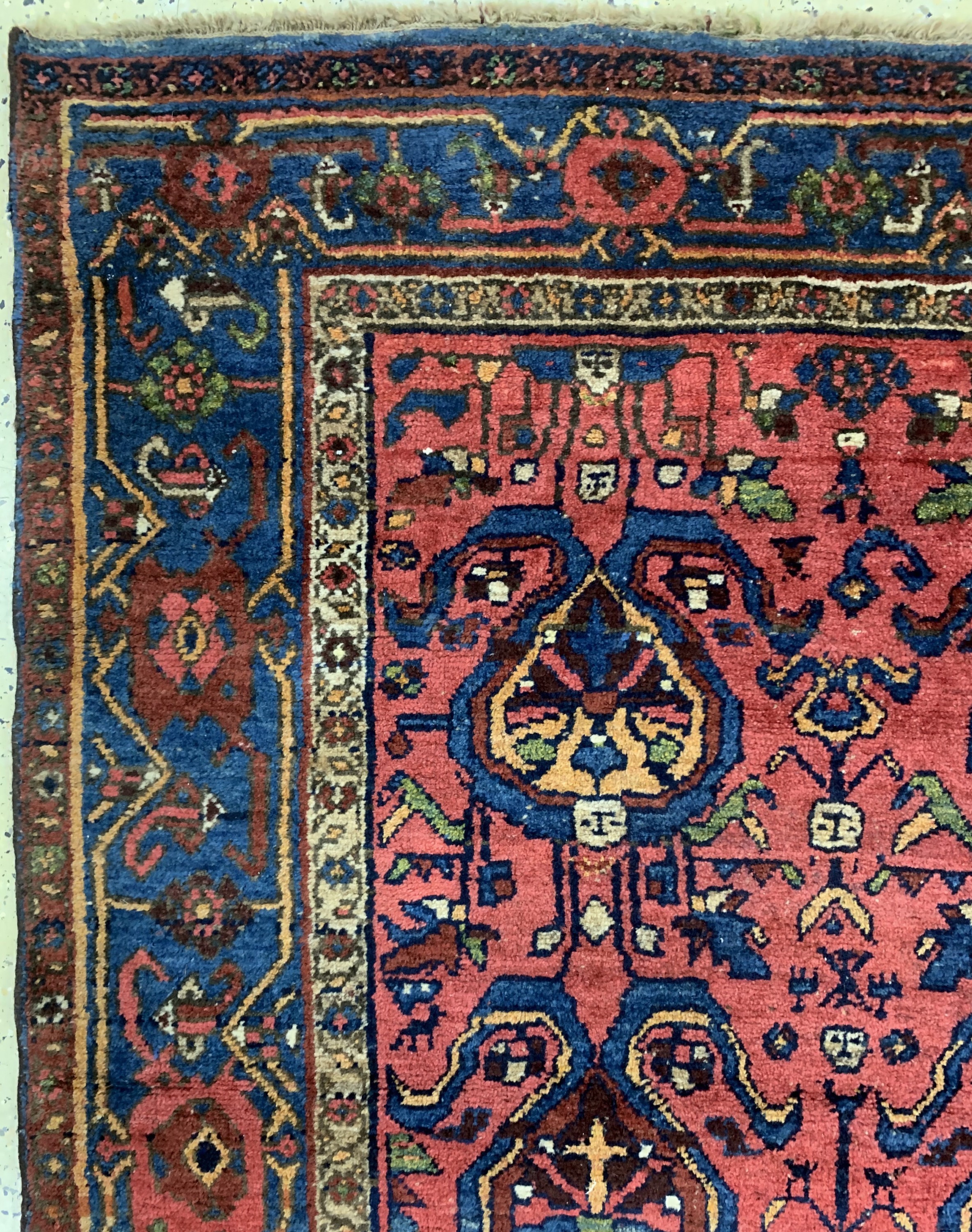 Detail d: Antiker Bidjar, Persien, um 1900, Wolle aufWolle, ca. 230 x 130 cm, EHZ: 2