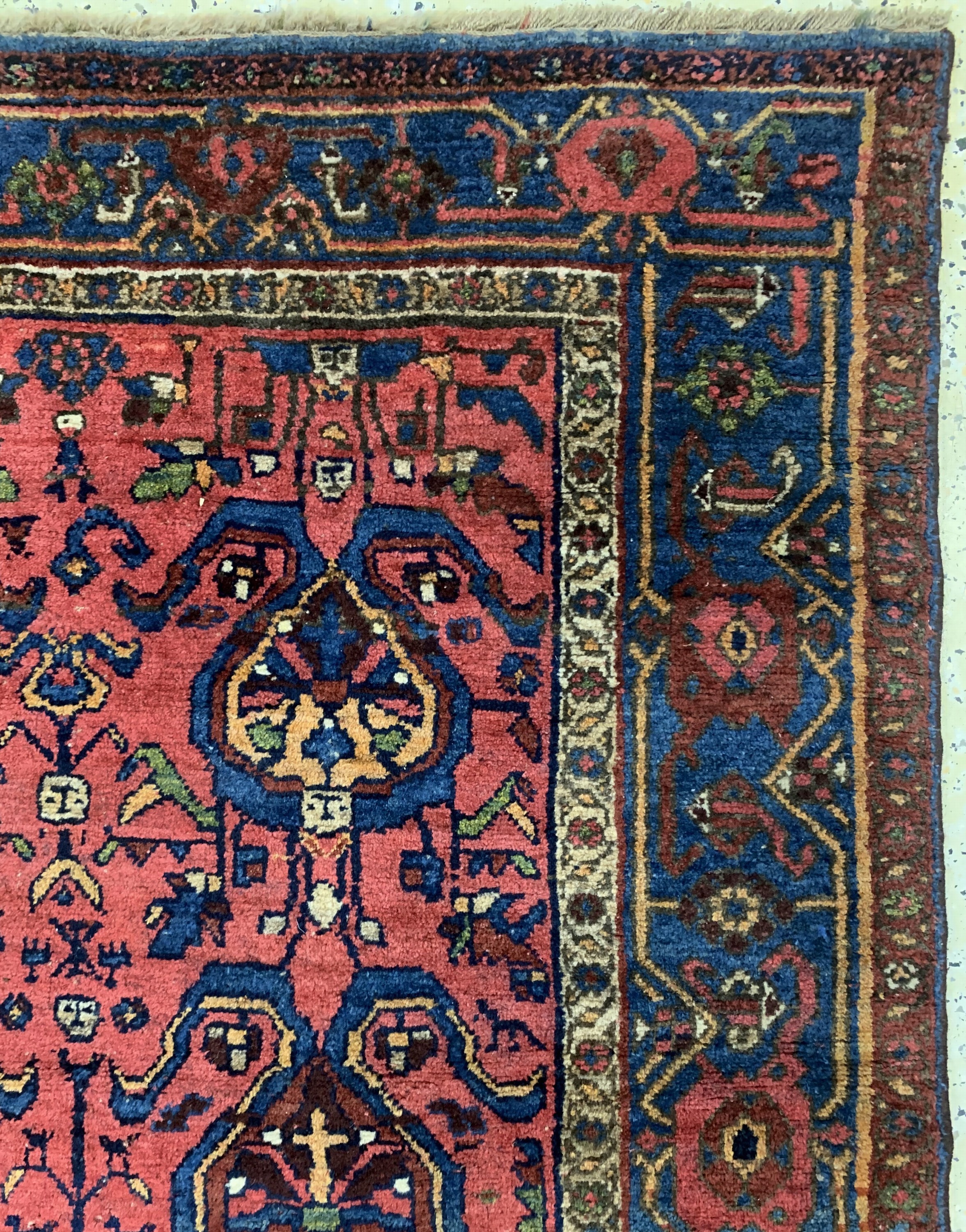 Detail e: Antiker Bidjar, Persien, um 1900, Wolle aufWolle, ca. 230 x 130 cm, EHZ: 2