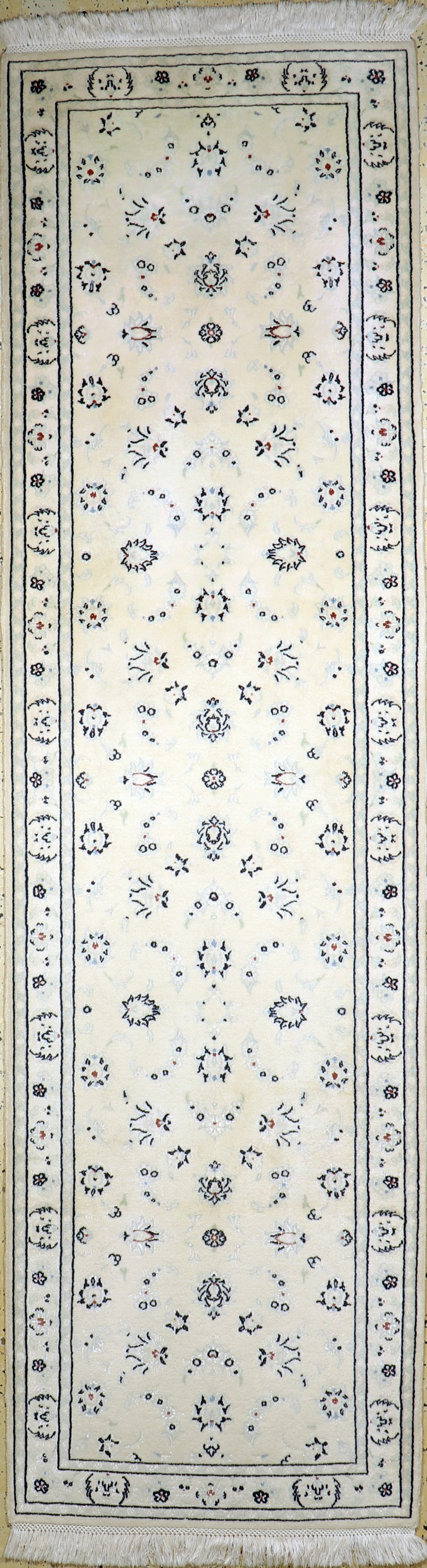 Nain fein(9 La), Persien, Ende 20.Jhd, Korkwolle mit Seide, ca. 300 x 84 cm, EHZ: 2