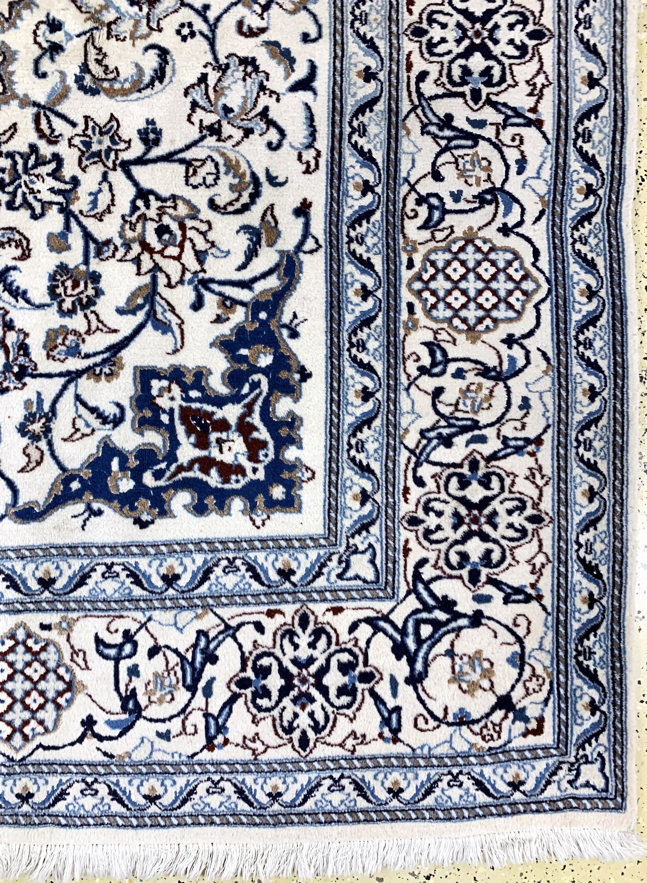 Detail a: Nain, Persien, Ende 20.Jhd, Wolle auf Baumwolle, ca. 236 x 244 cm, EHZ: 2