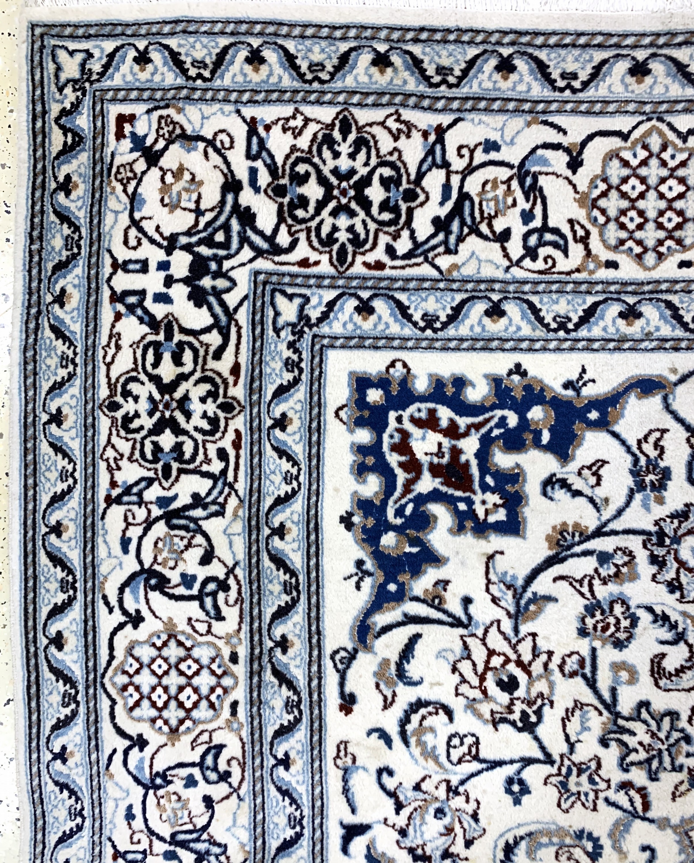 Detail d: Nain, Persien, Ende 20.Jhd, Wolle auf Baumwolle, ca. 236 x 244 cm, EHZ: 2