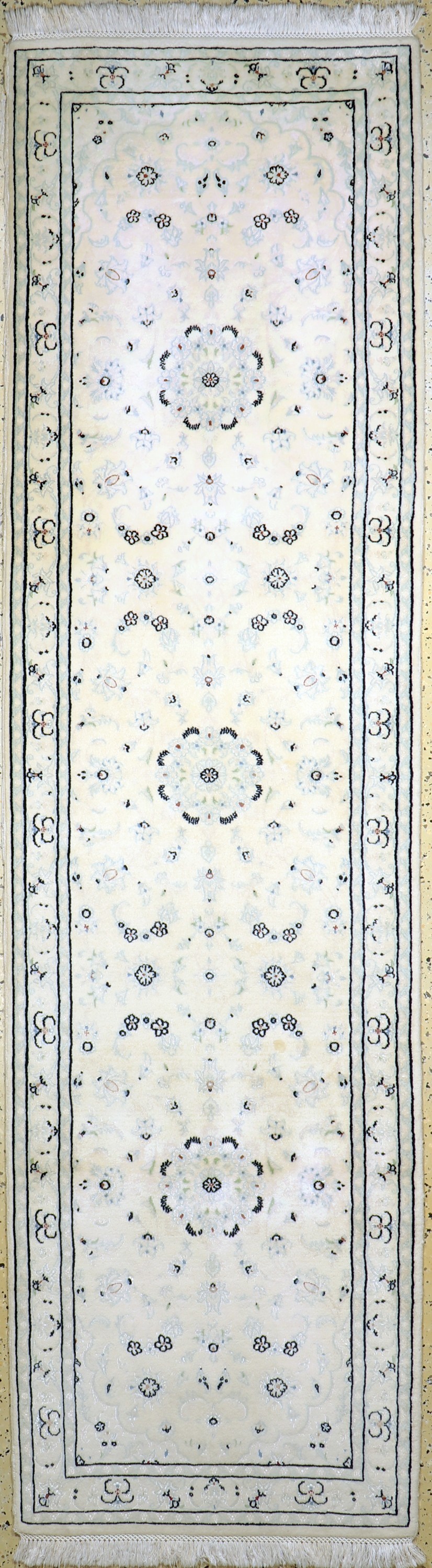 Nain fein(9 La), Persien, Ende 20.Jhd, Korkwolle mit Seide, ca. 300 x 83 cm, EHZ: 2