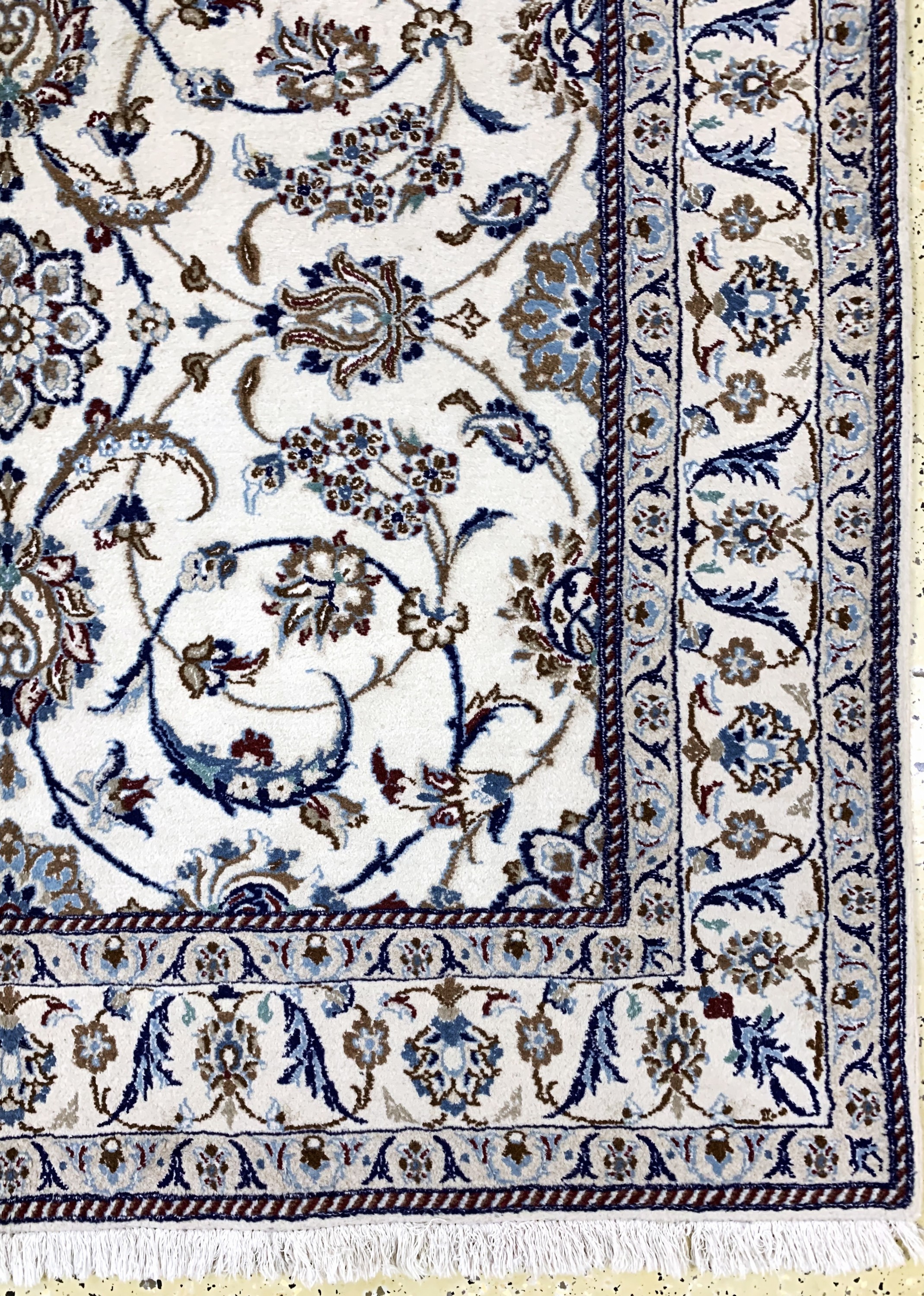 Detail a: Nain fein(9 La), Persien, Ende 20.Jhd, Korkwolle mit Seide, ca. 250 x 160 cm, EHZ: 2