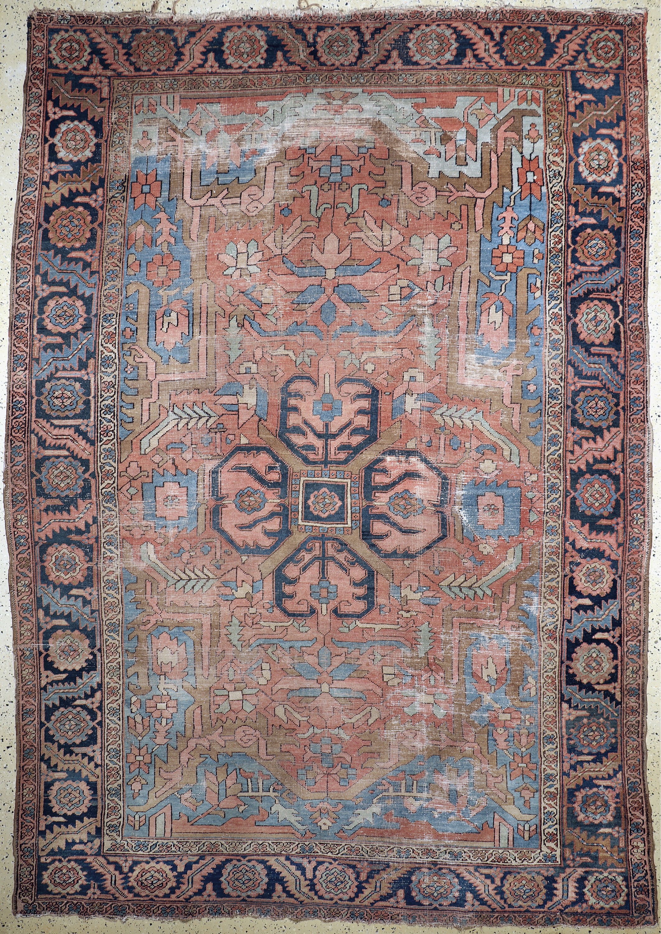 Antiker Heriz, Persien, 19.Jhd, Wolle auf Baumwolle, ca. 360 x 255 cm, EHZ: 3-4