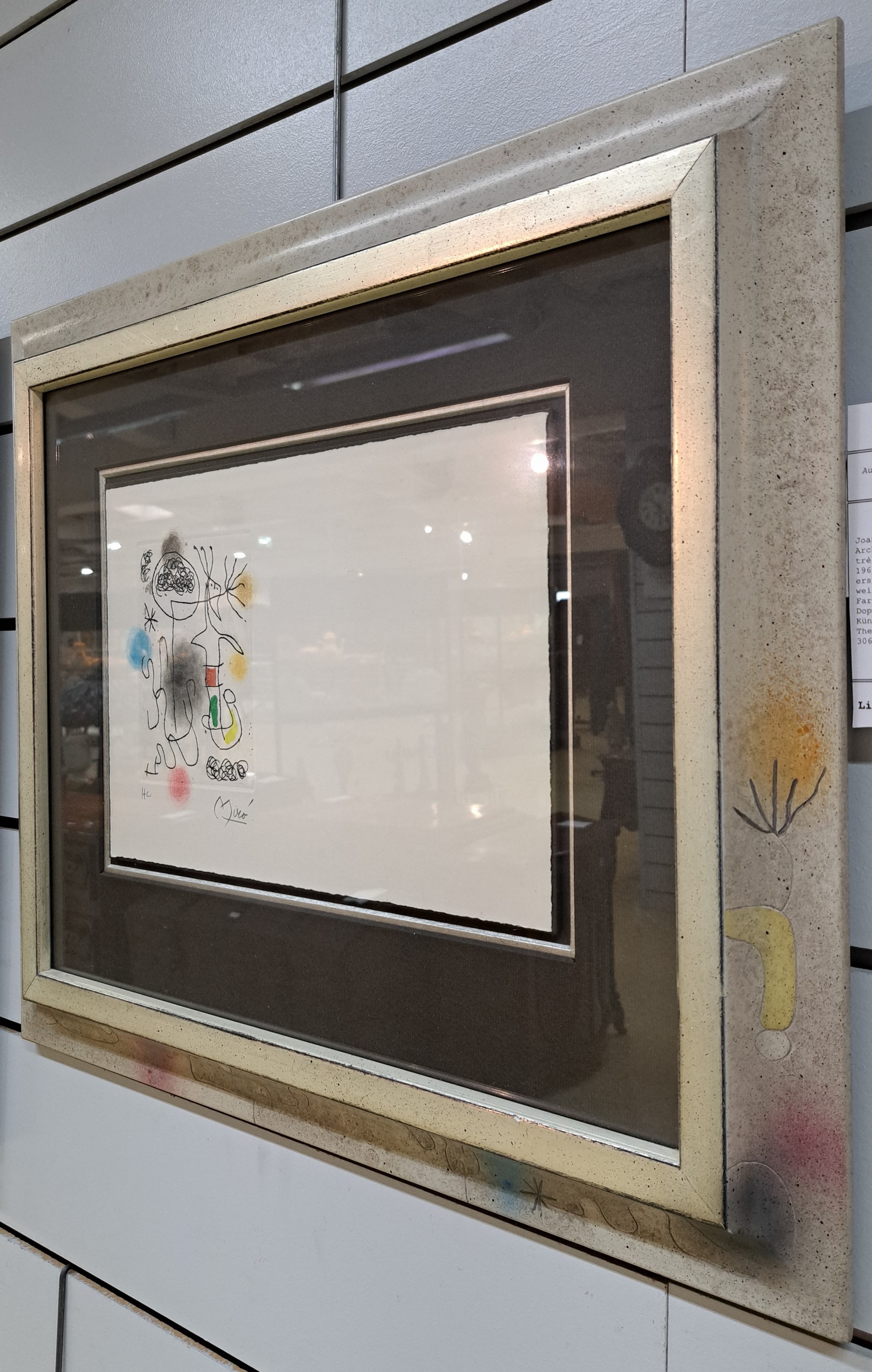 Detail c: Joan Miro, 1893-1983, Farbradierung auf Arches, aus Lena Leclerq: Midi le trefle blanc, Paris Guy Levis Mano 1968, Vorzugsausgabe H .C. (I/XV), erste ...