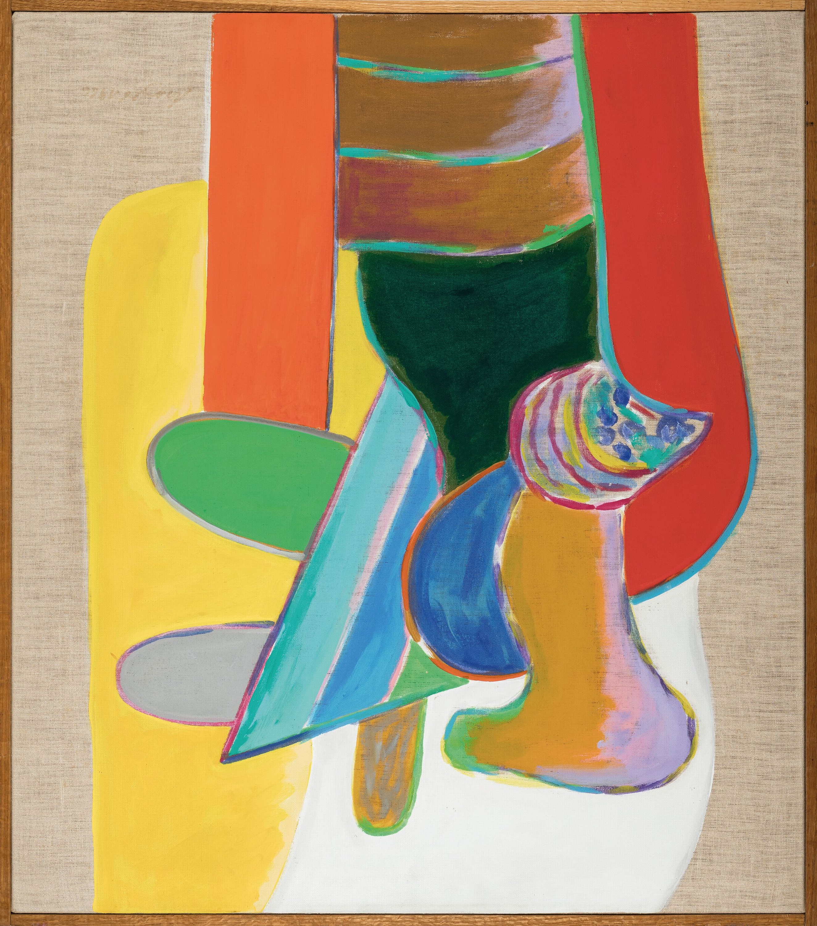 Detail k: Willy Meyer-Osburg, 1934-2005, ohne Titel, Farbkomposition, unten rechts signiert und datiert 1966, Acryl/Nessel, Fugenrahmen 82x73 cm